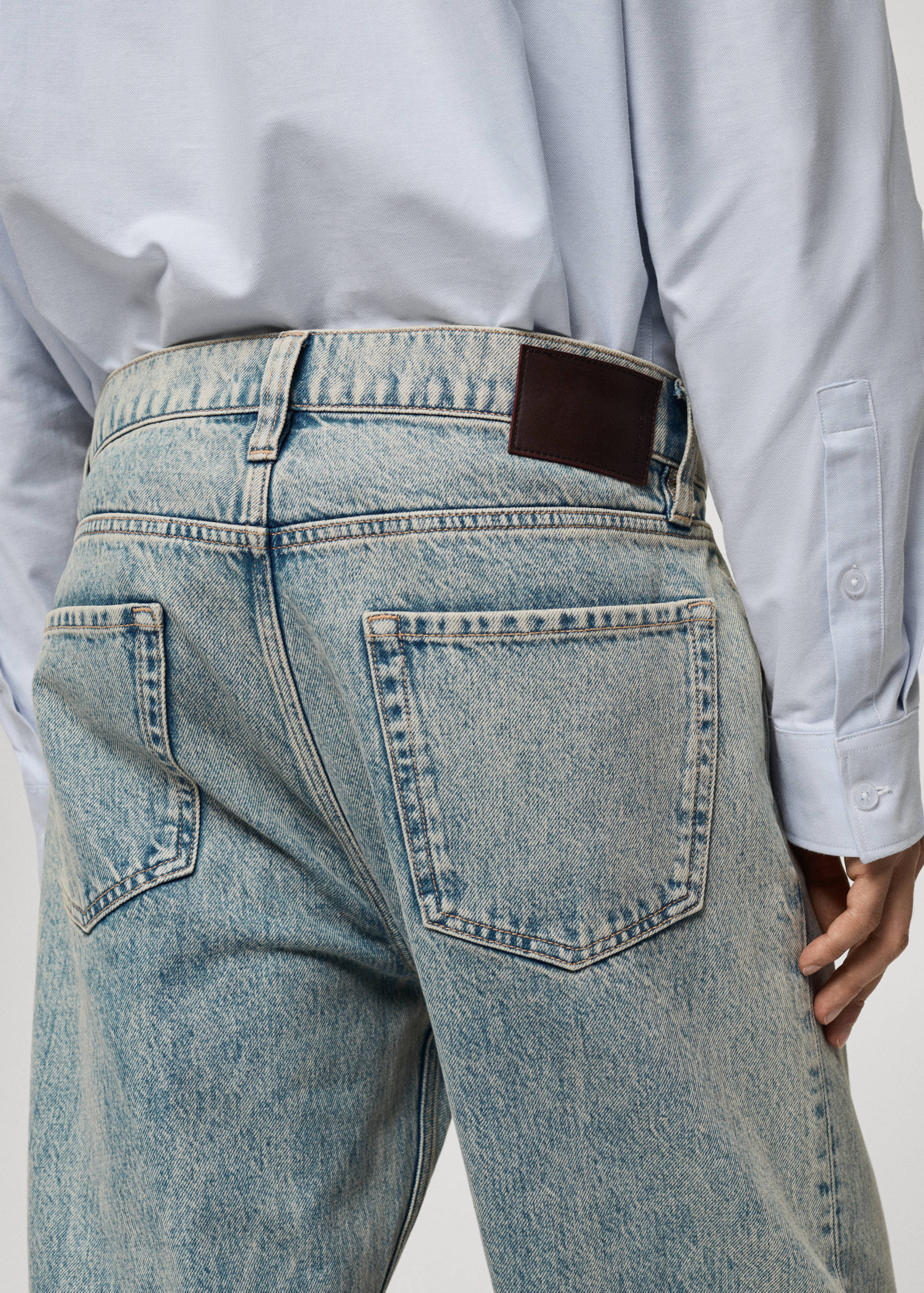 Jeans straight fit bajo vuelta - Detalle del artículo 2