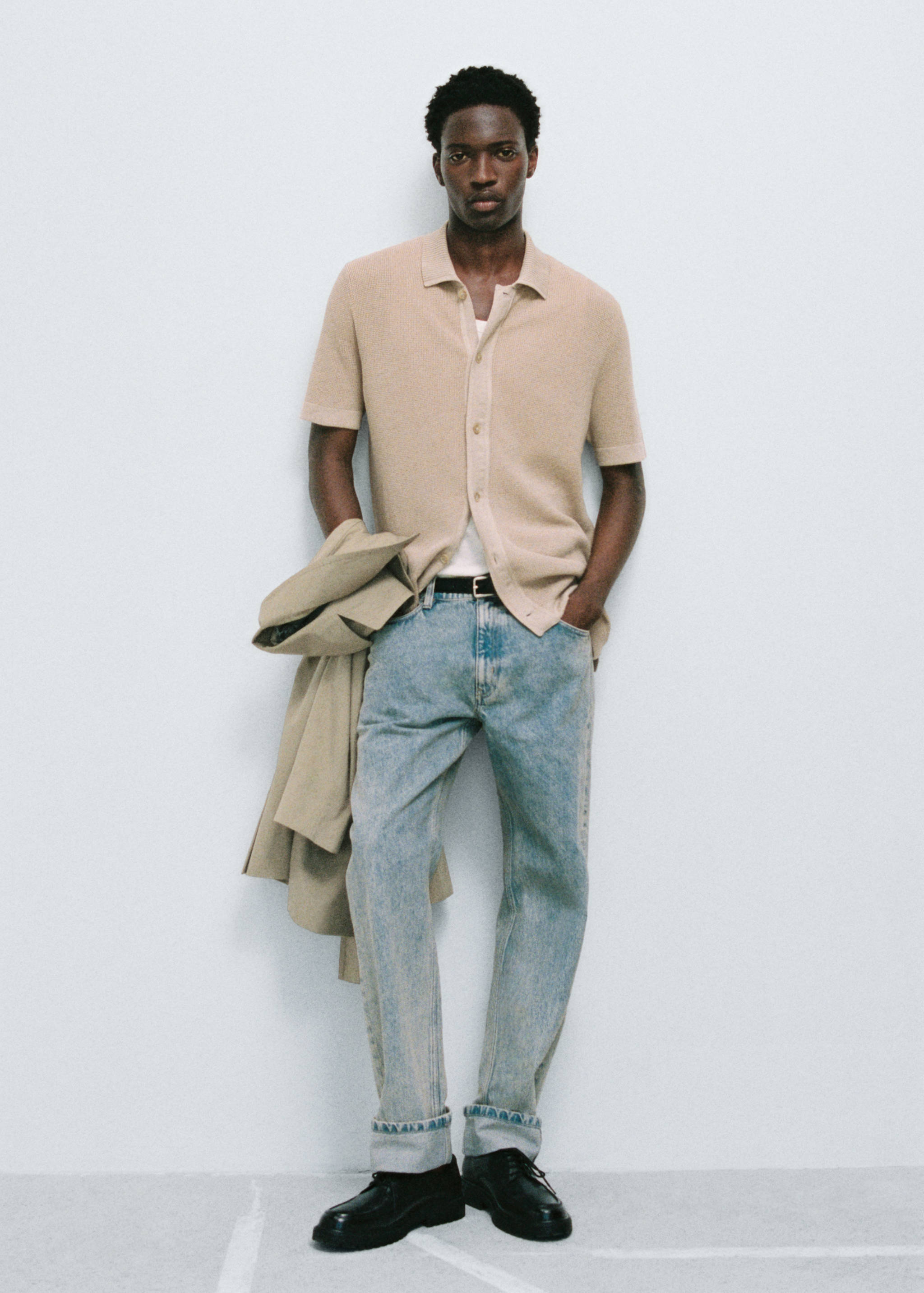 Jeans straight fit bajo vuelta - Detalle del artículo 5