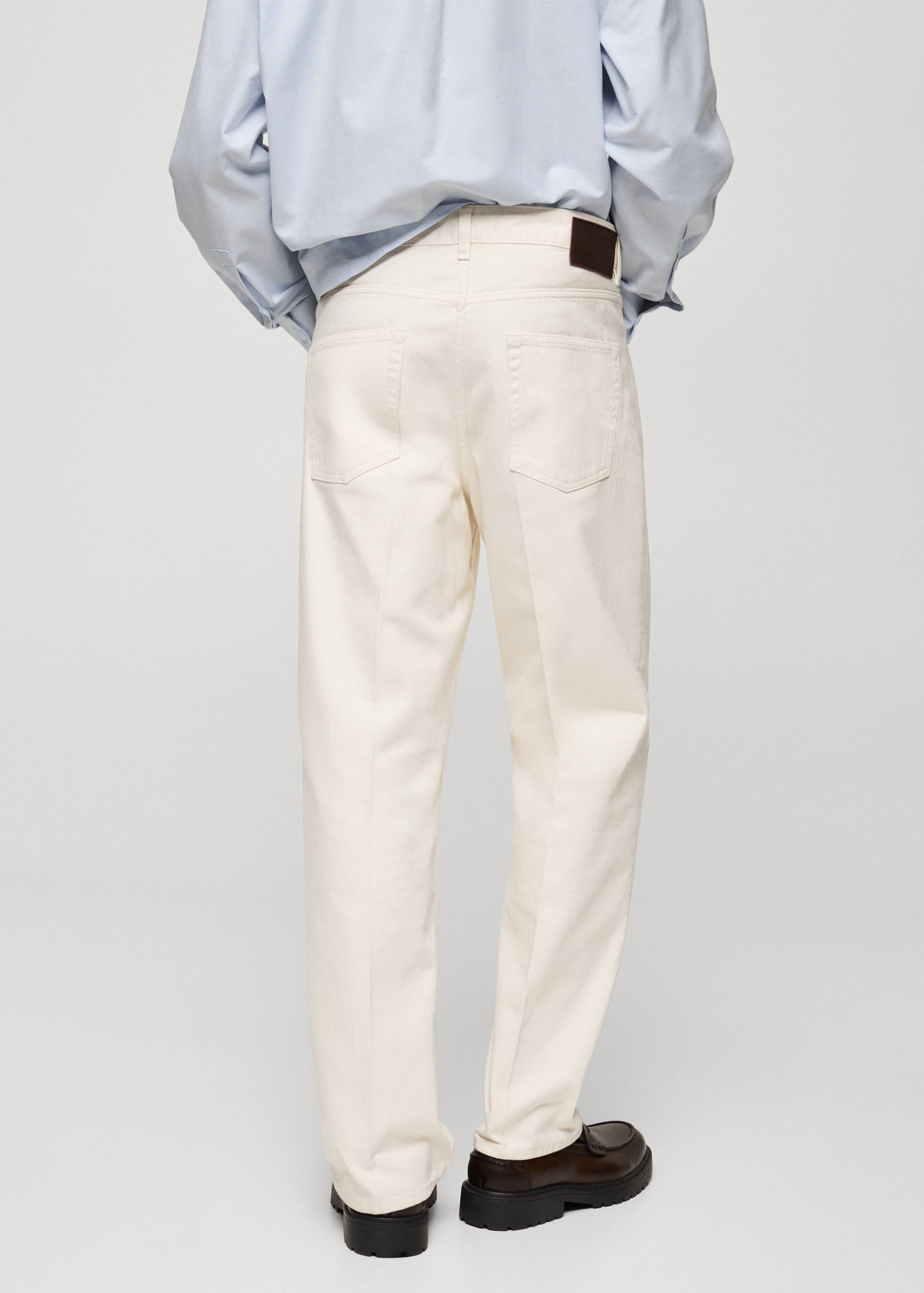 Relaxed-fit jeans with flattened stripe - Reverse of the article