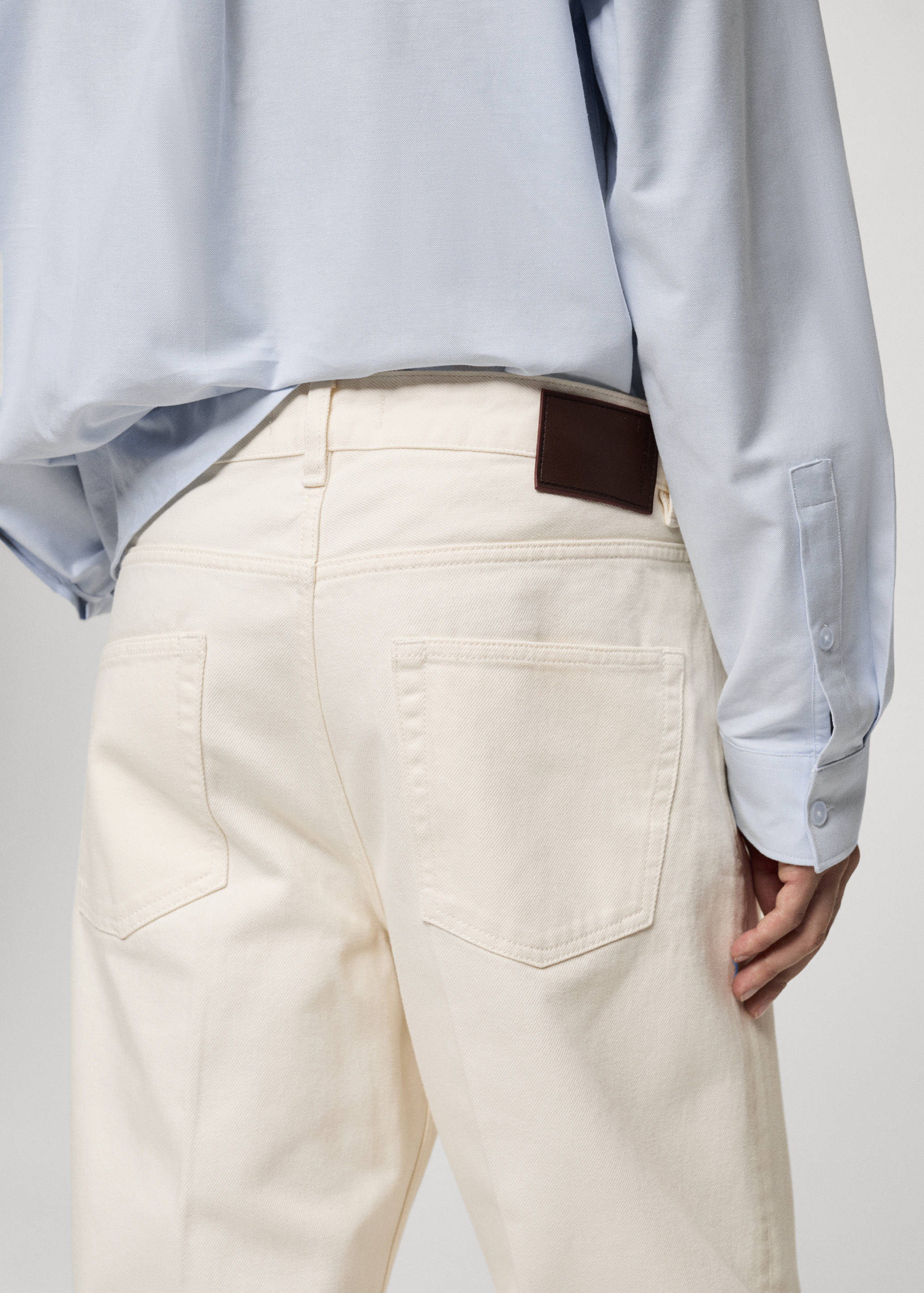 Relaxed-fit jeans with flattened stripe - Details of the article 2