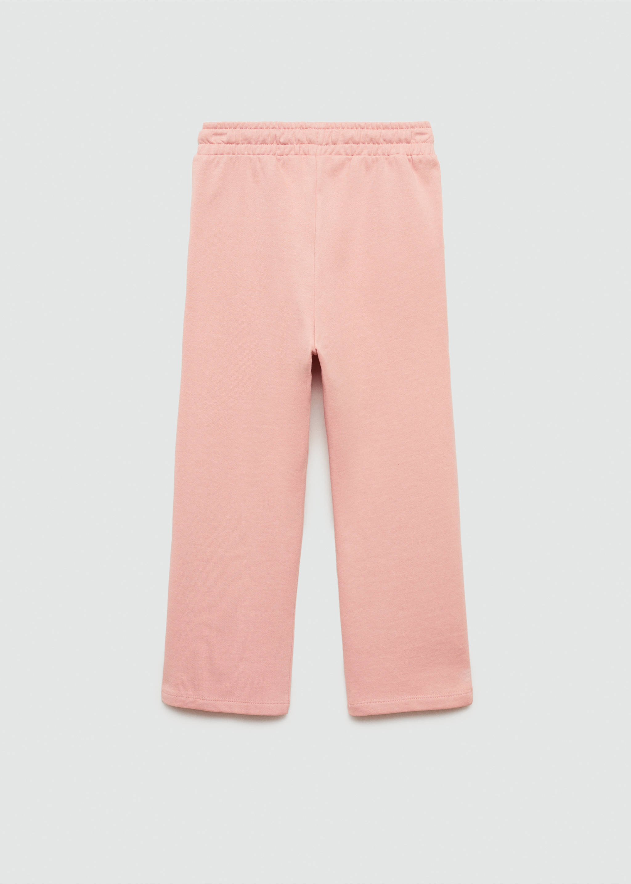 Straight-fit cotton trousers - Reverse of the article, Pink. Ref: 77075978-00.