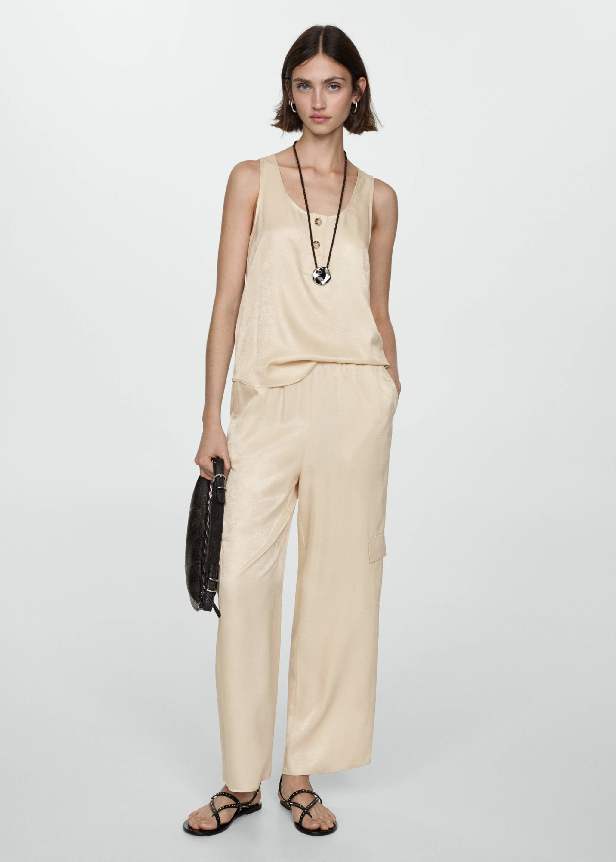 Blouse imprimée à volants - Plan général