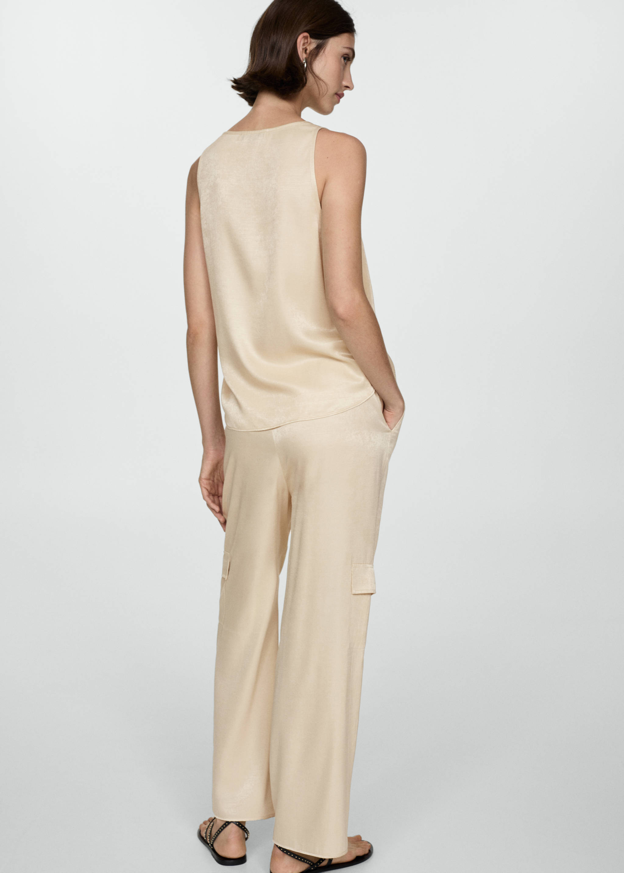 Blouse imprimée à volants - Verso de l’article