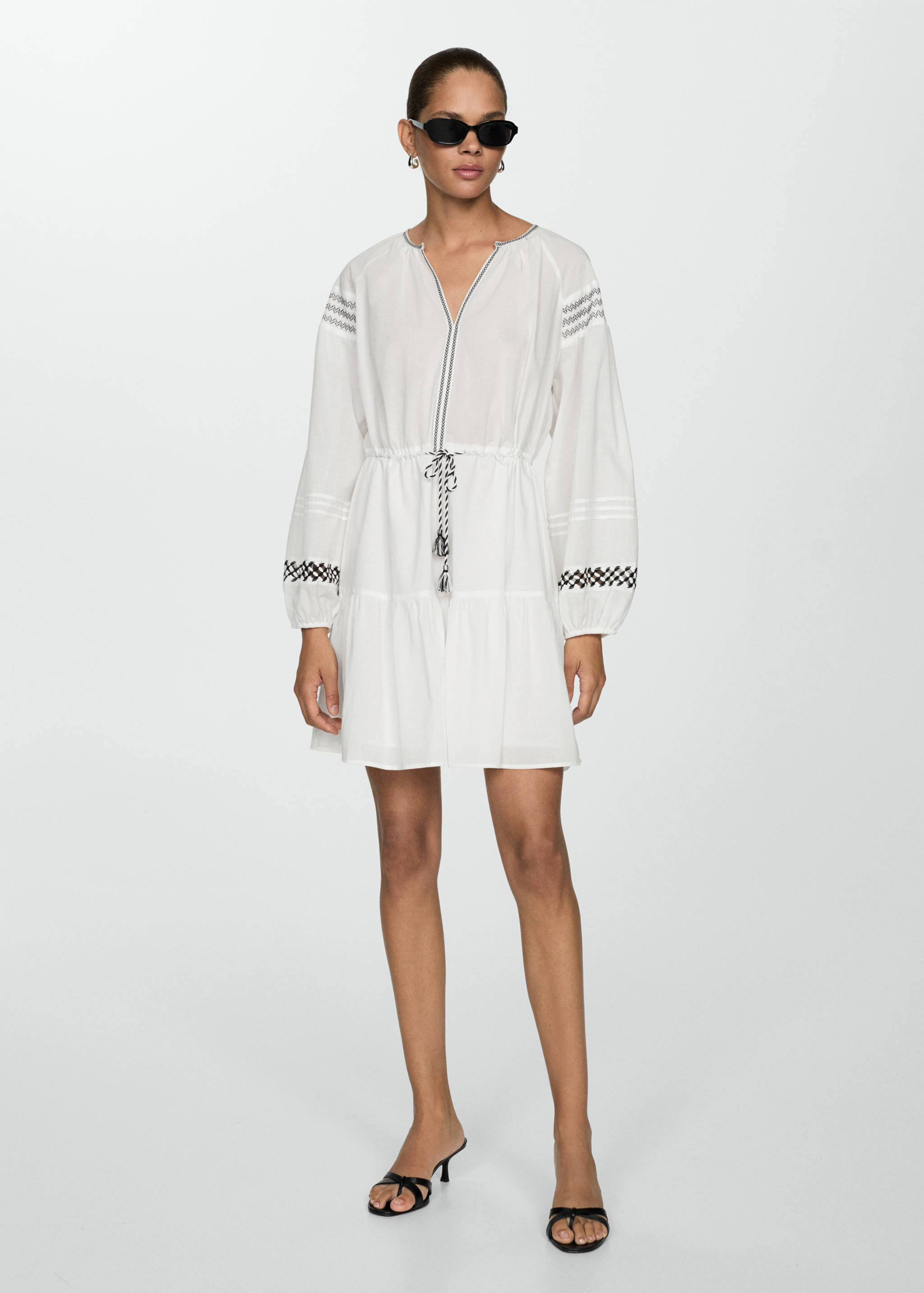 Φόρεμα βαμβάκι κεντητές λεπτομέρειες - Γενικό πλάνο