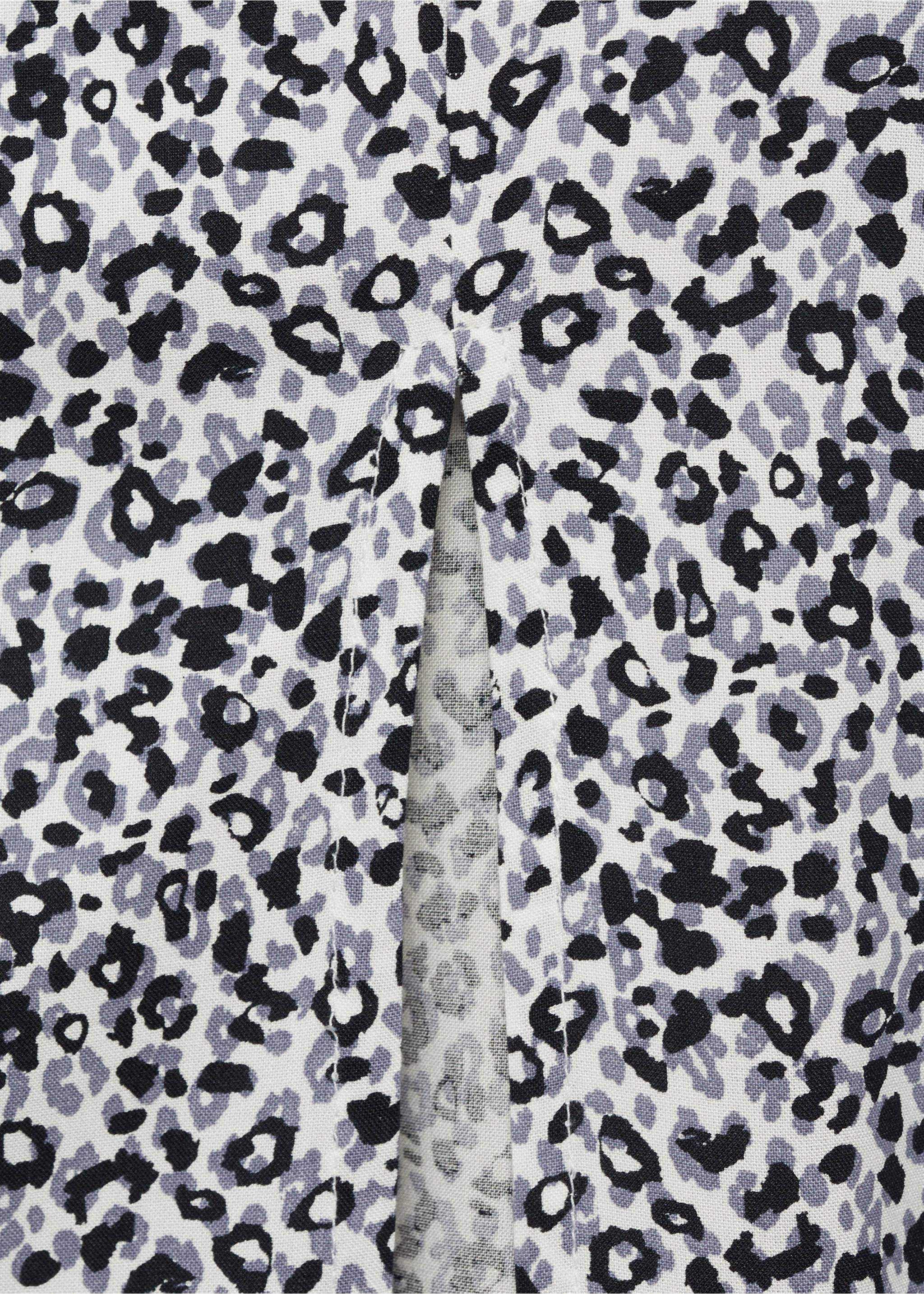 Midi-Rock mit Leo-Dessin - Detail des Artikels 8, Dunkles Marineblau. Ref: 77075987-00.