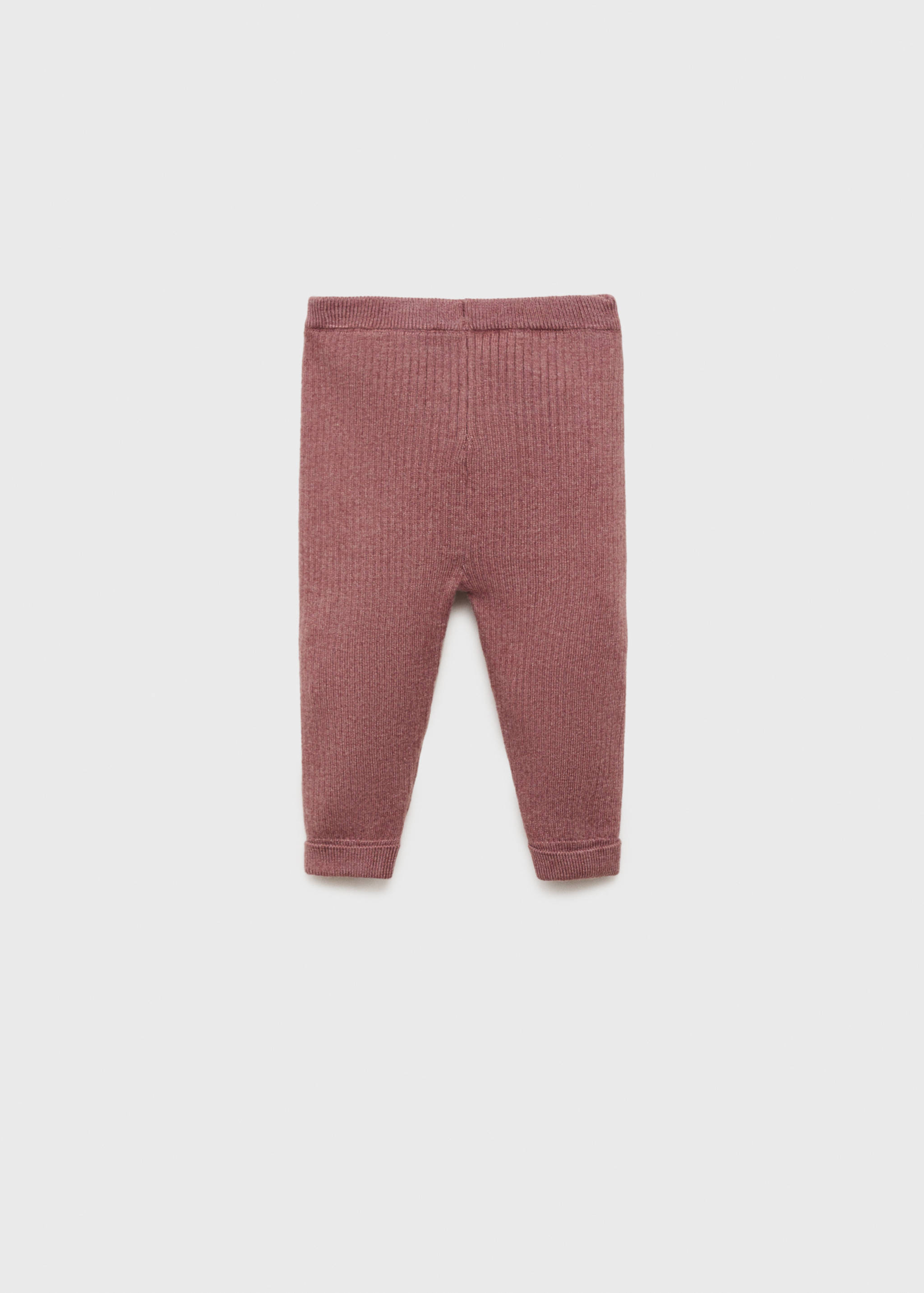 Rolled-up hem ribbed leggings - Reverse of the article