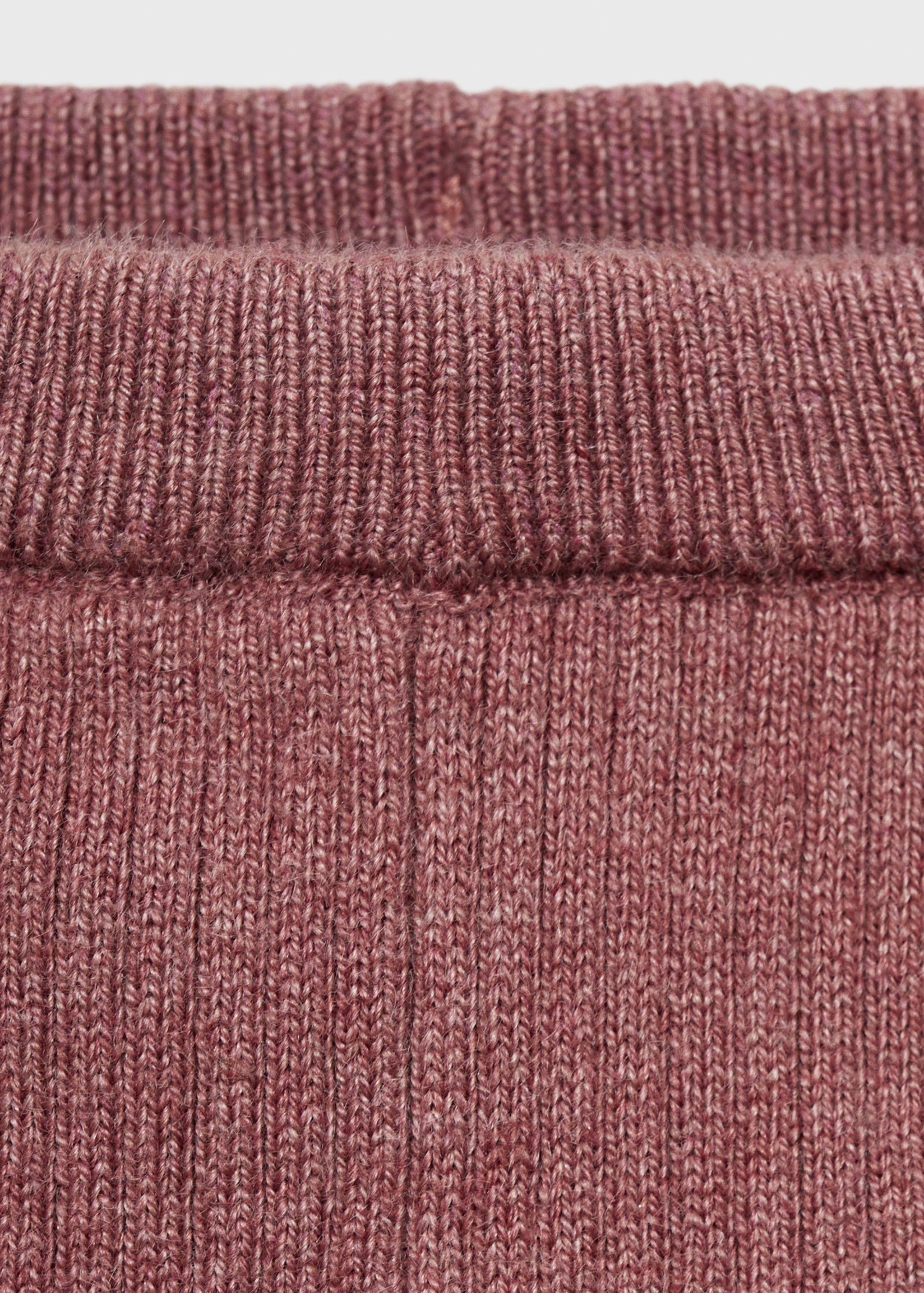 Rolled-up hem ribbed leggings - Details of the article 0