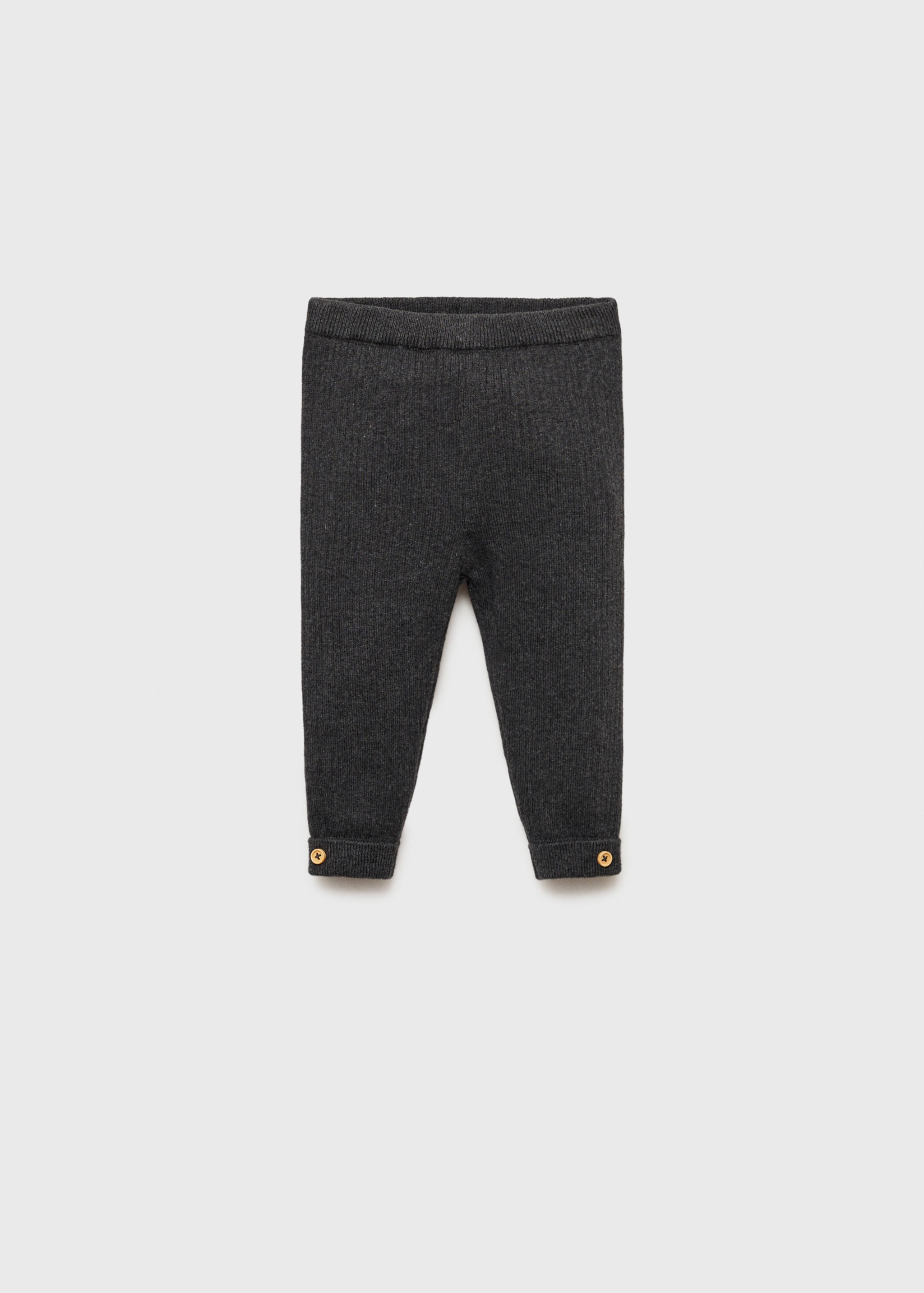 Rolled-up hem ribbed leggings - Article without model