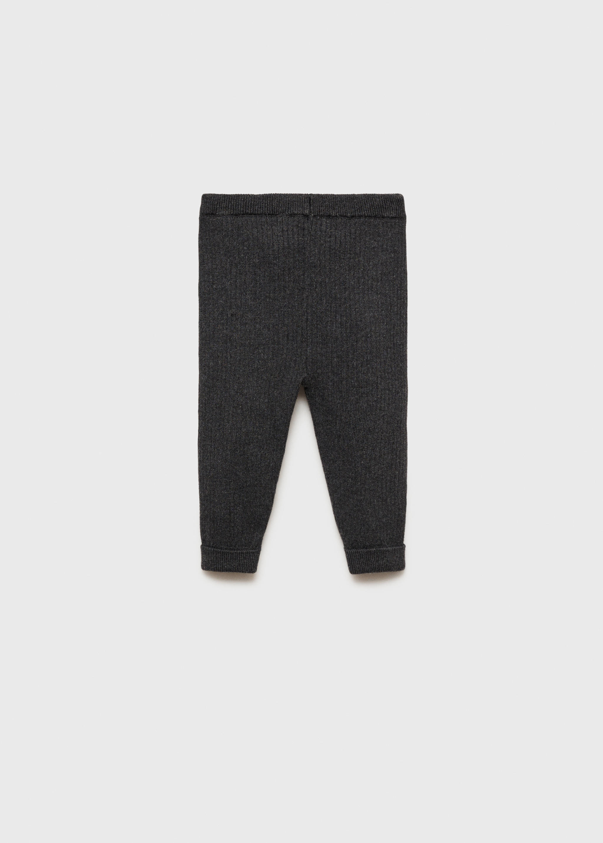 Rolled-up hem ribbed leggings - Reverse of the article