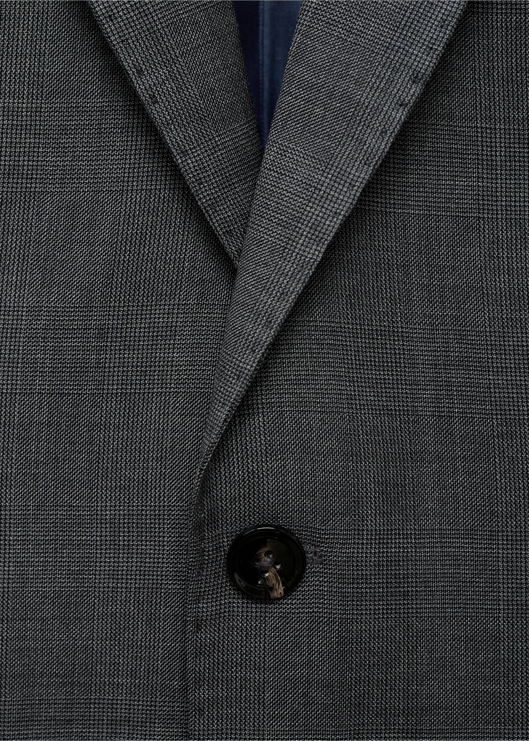 Blazer de costume Venecia 100 % laine vierge slim-fit - Détail de l'article 8, Gris. Ref: 77076006-00.