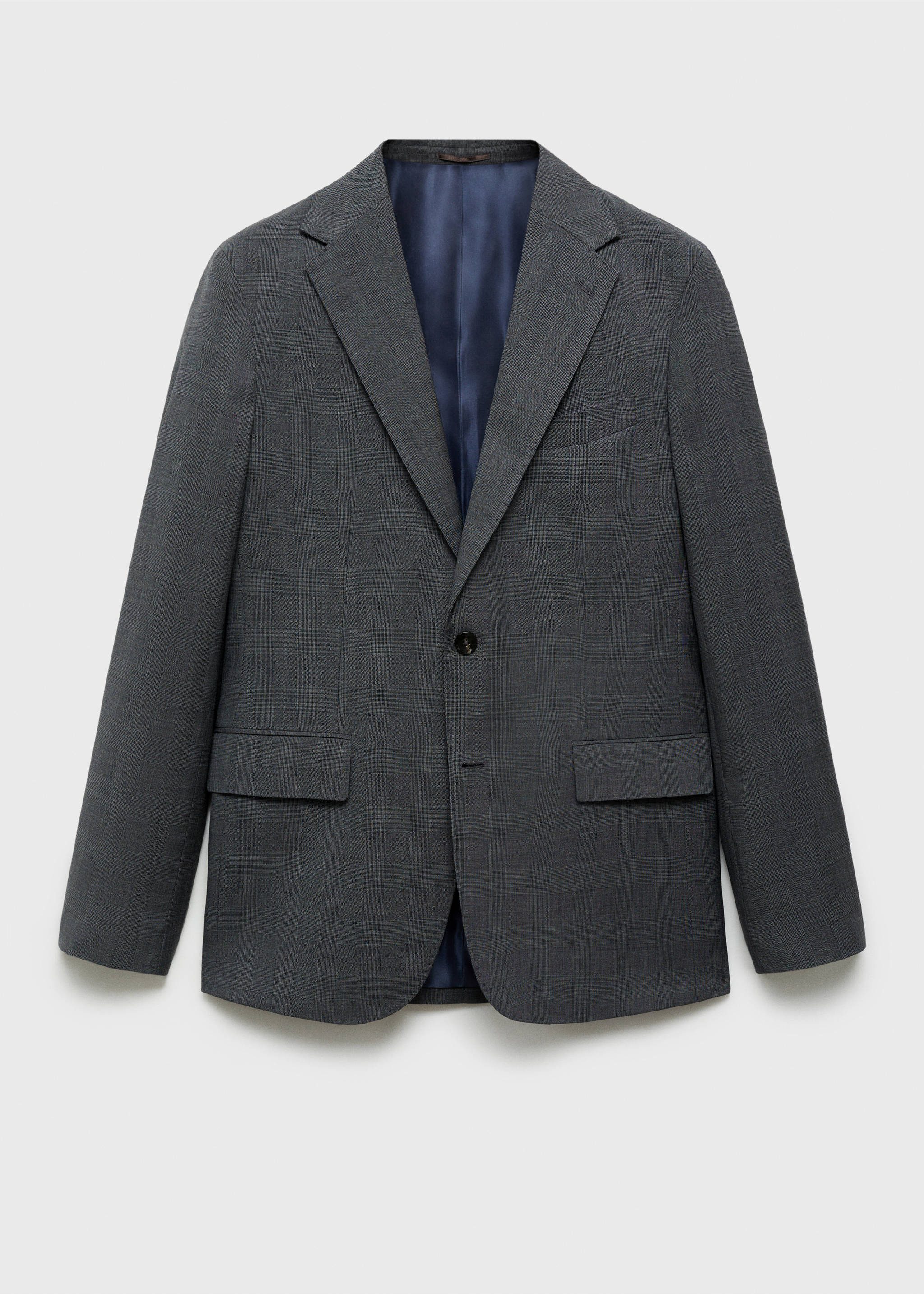 Slim-Fit-Sakko aus 100 % Schurwolle Venecia - Artikel ohne Model, Grau. Ref: 77076006-00.
