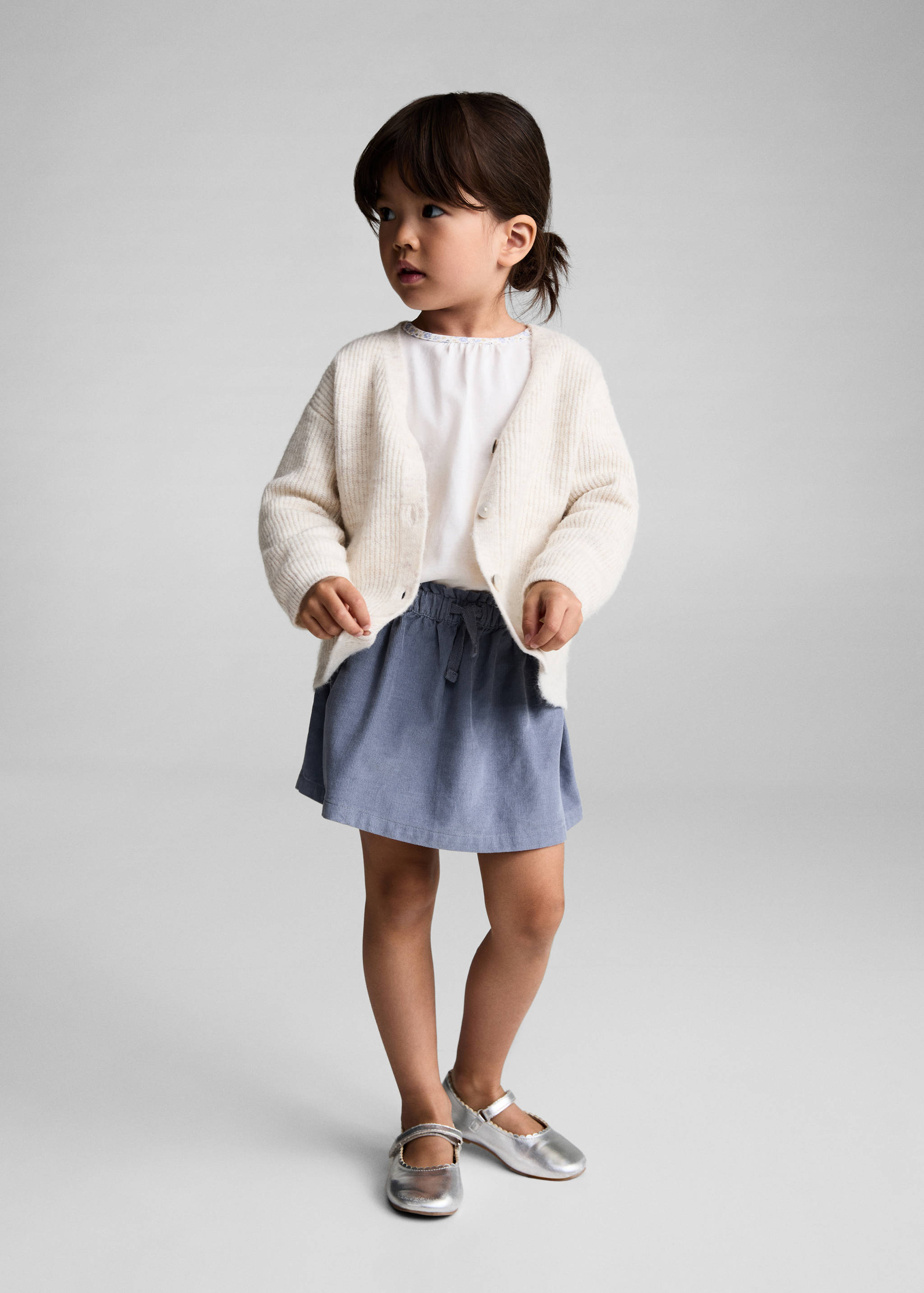 Corduroy cotton skirt - General plane