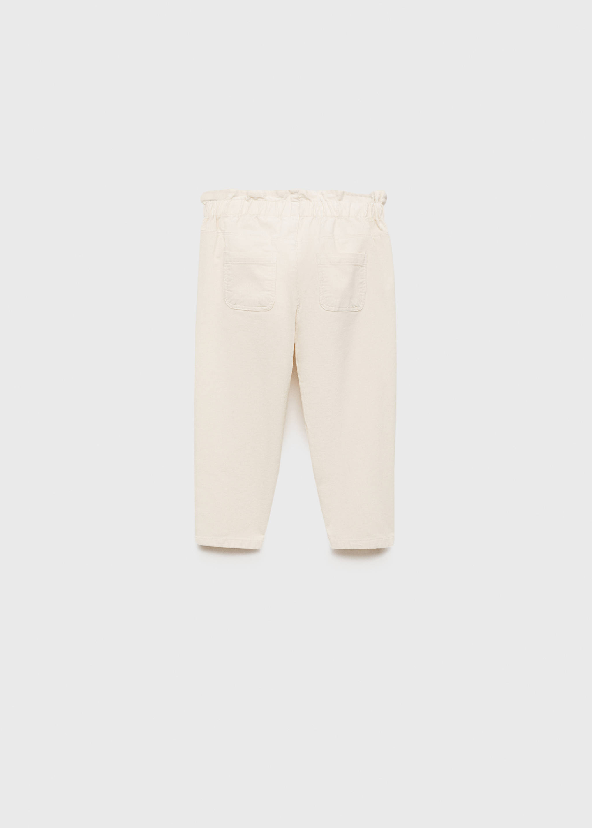 Corduroy paper bag trousers - Reverse of the article