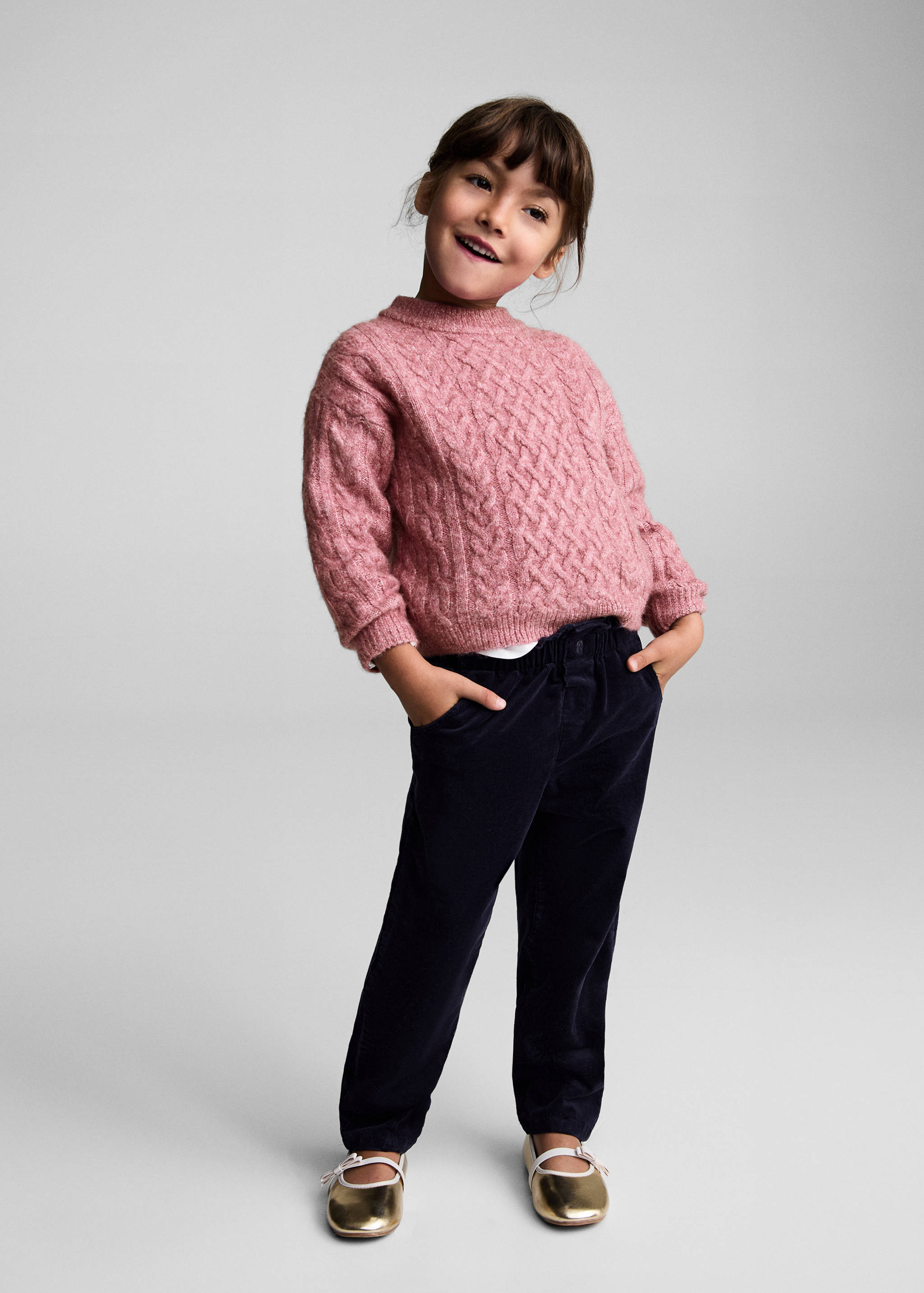 Corduroy paper bag pants - General plane