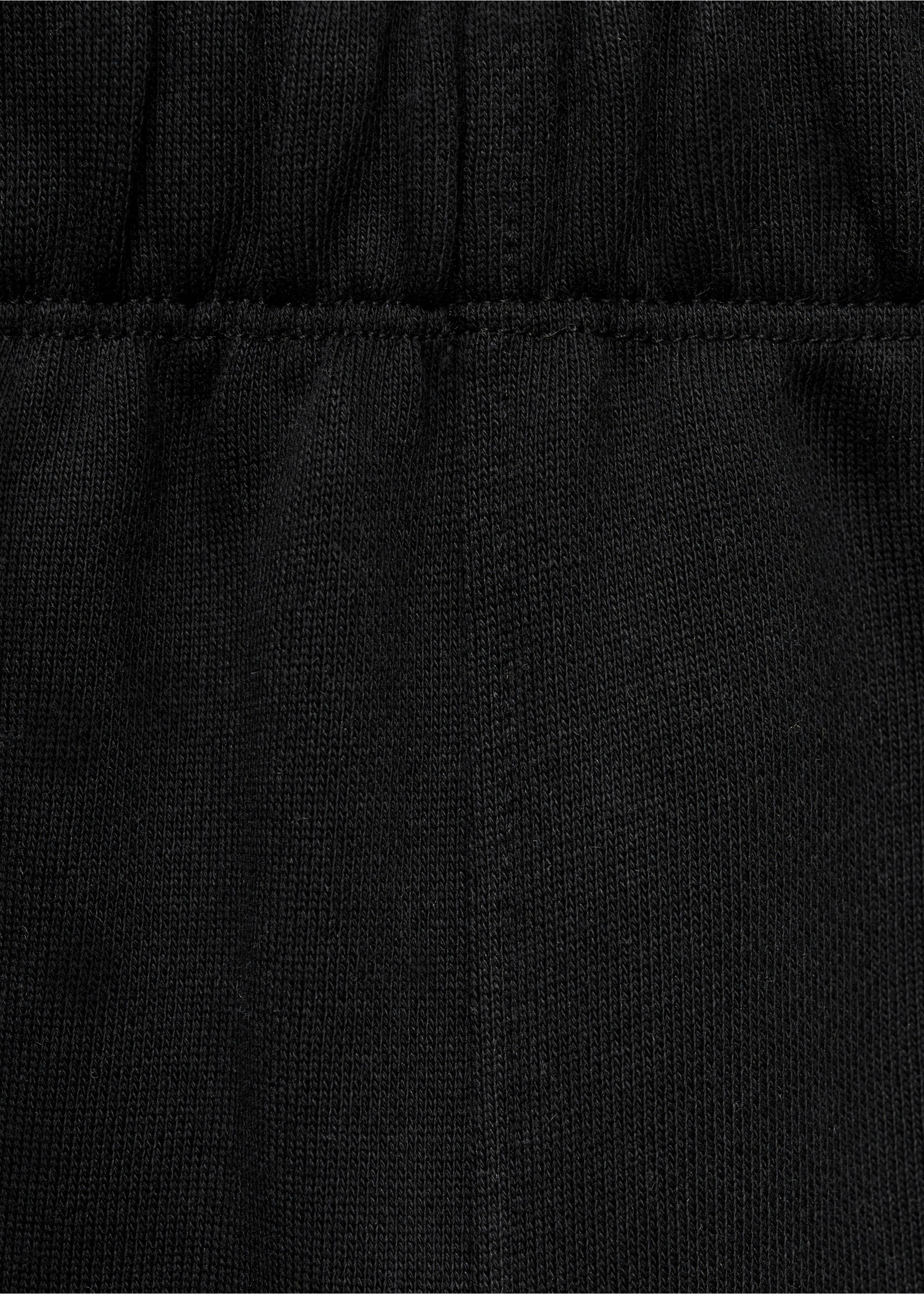 Cotton culotte trousers - Details of the article 8, Black. Ref: 77076349-00.