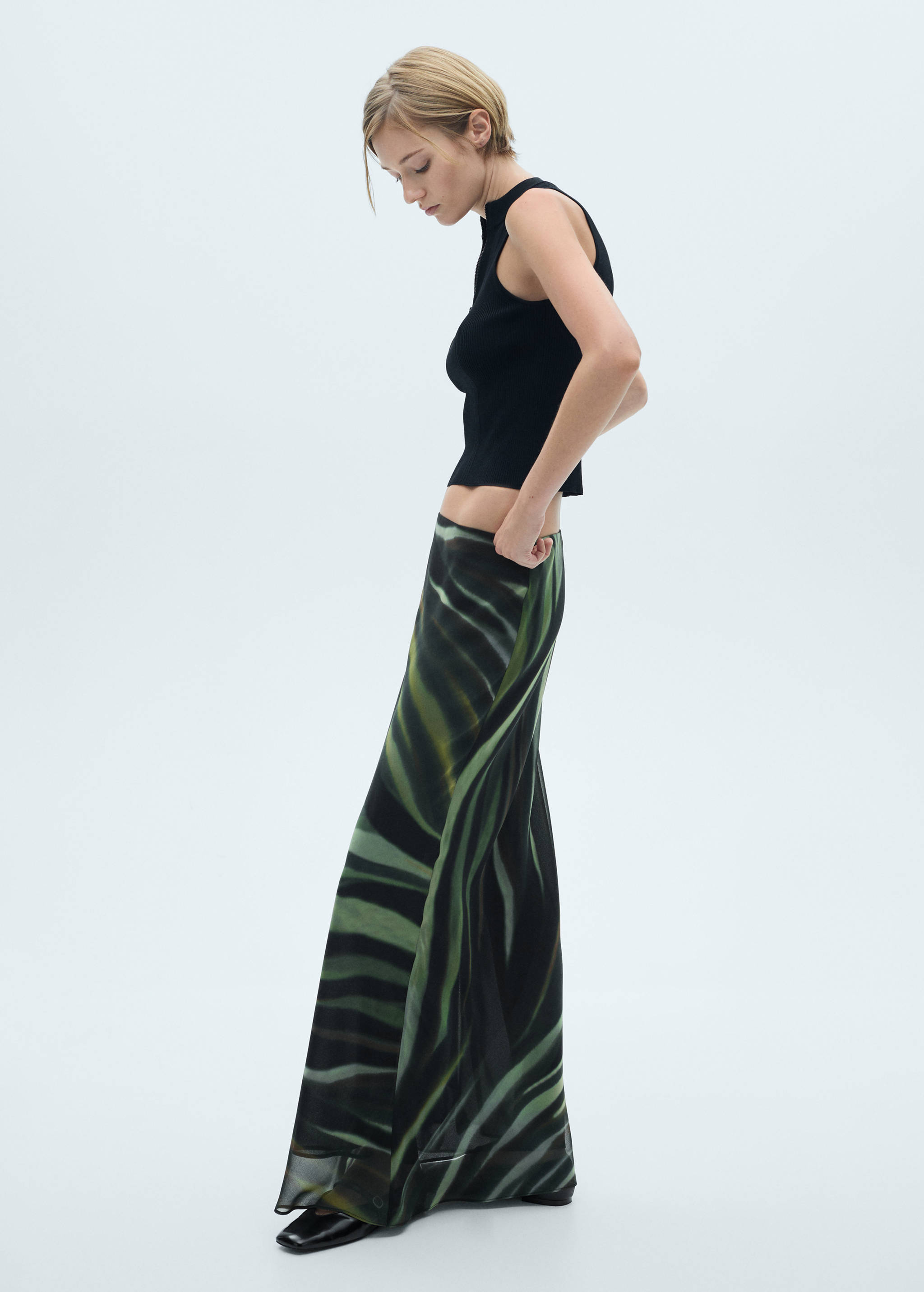 Printed long skirt - Details of the article 6