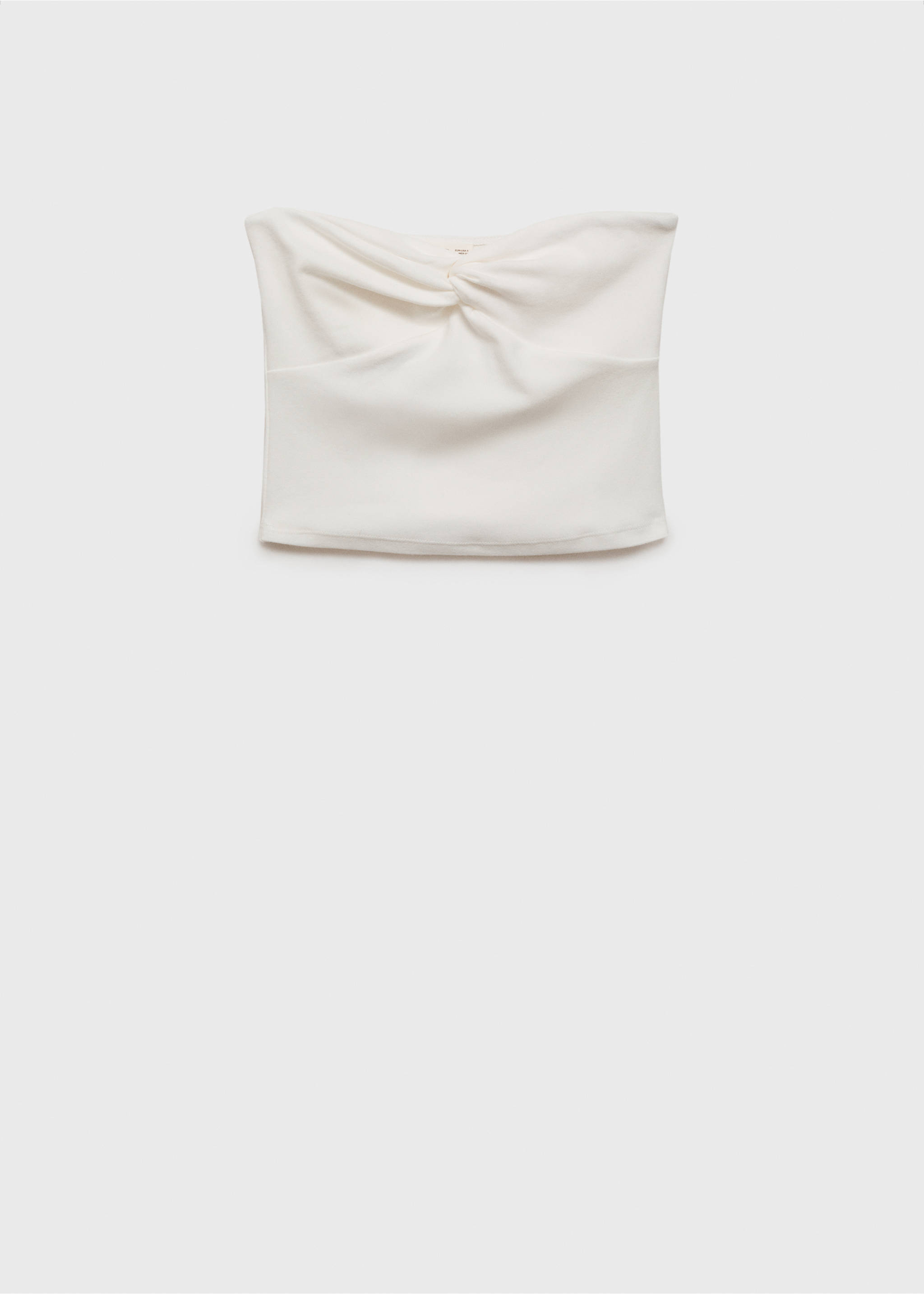 Knot crop top - Article without model, Off White. Ref: 77076358-00.