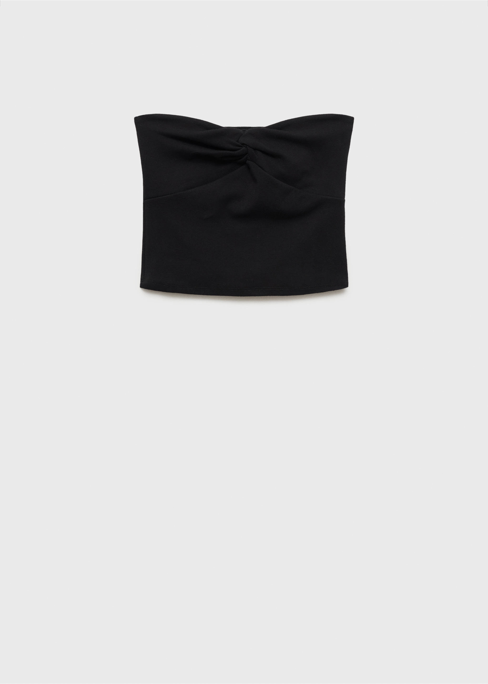 Knot crop top - Article without model, Black. Ref: 77076358-00.