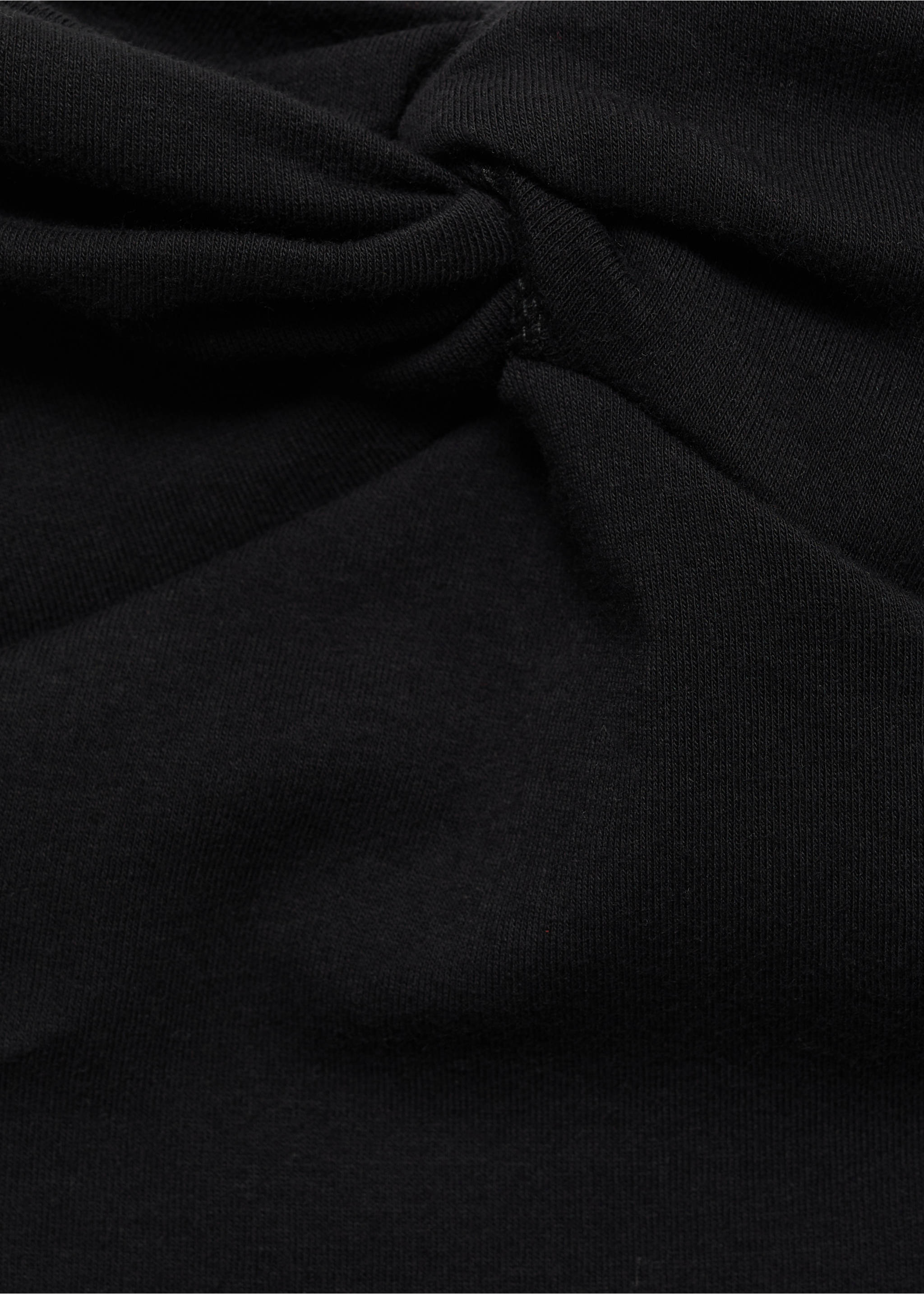 Knot crop top - Details of the article 8, Black. Ref: 77076358-00.