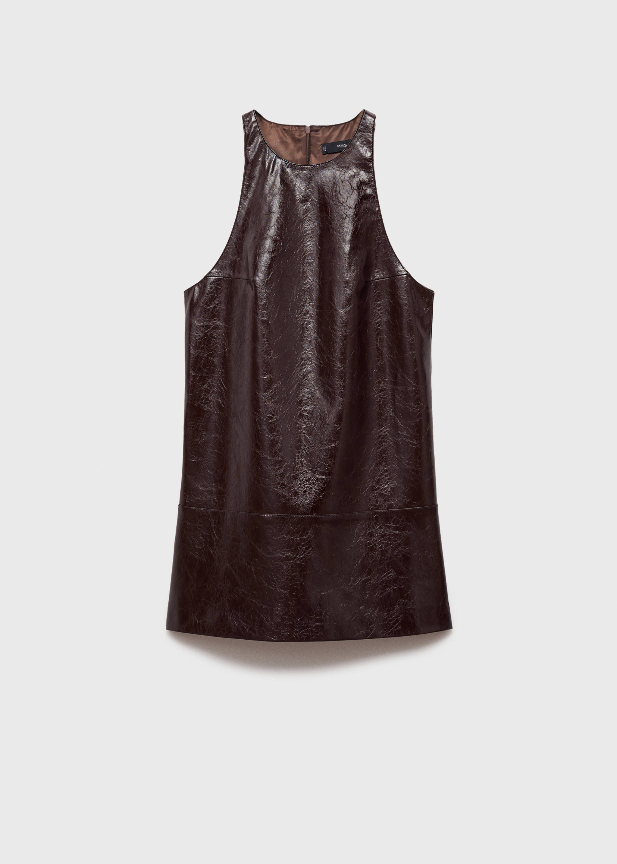 Robe simili-cuir sans manches - Article sans modèle