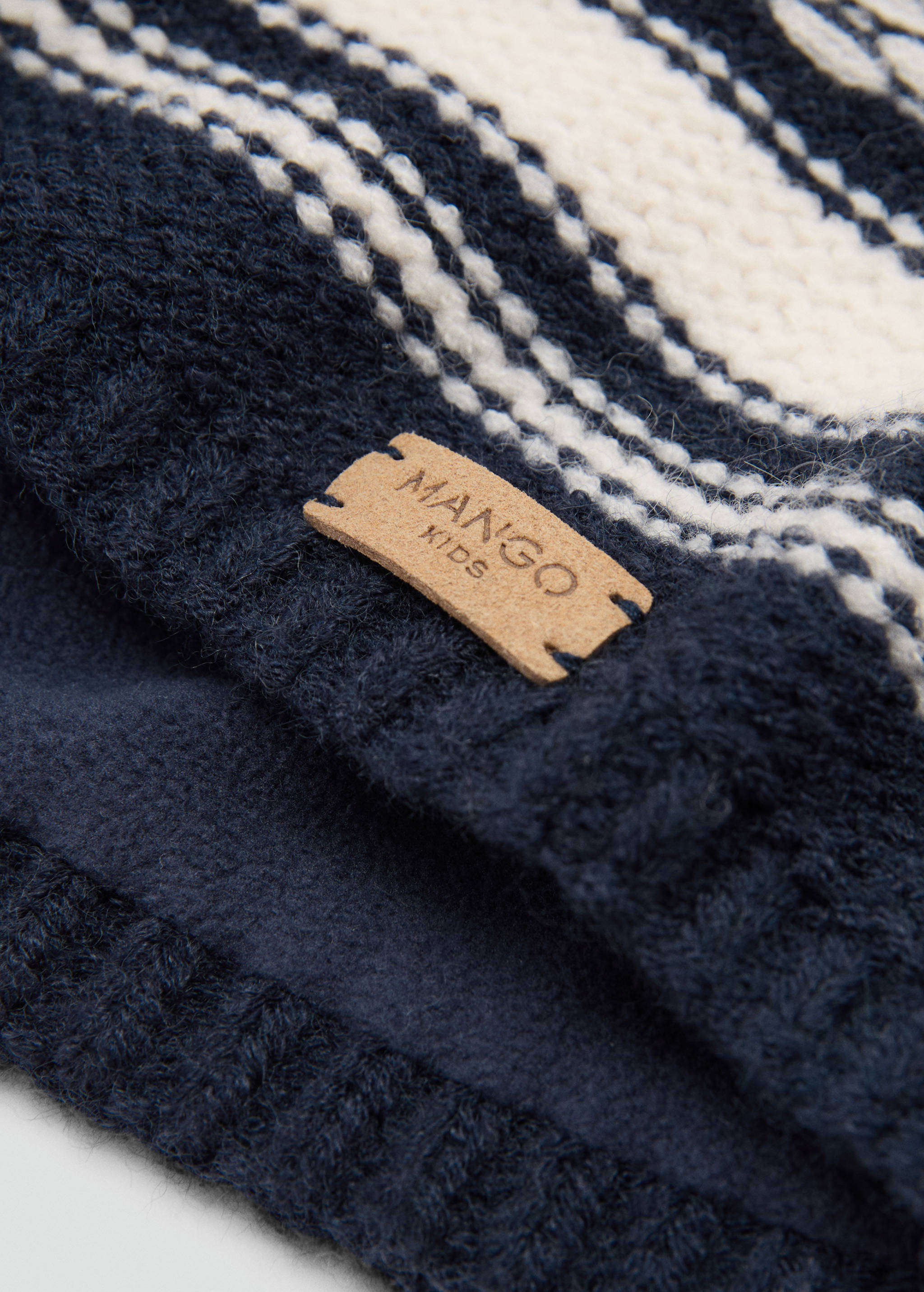 Bicolour knit scarf - Medium plane