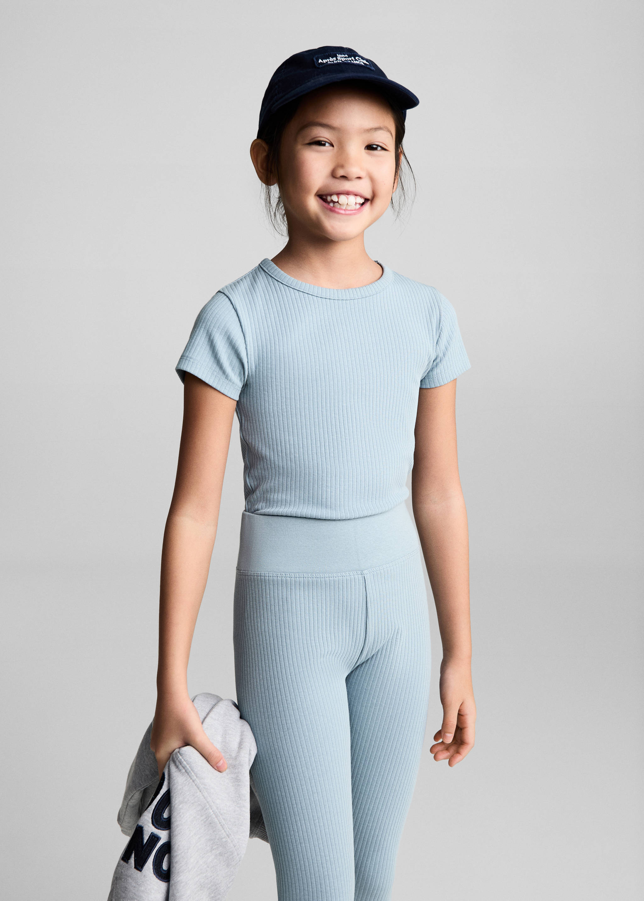 Cotton ribbed leggings - Medium plane