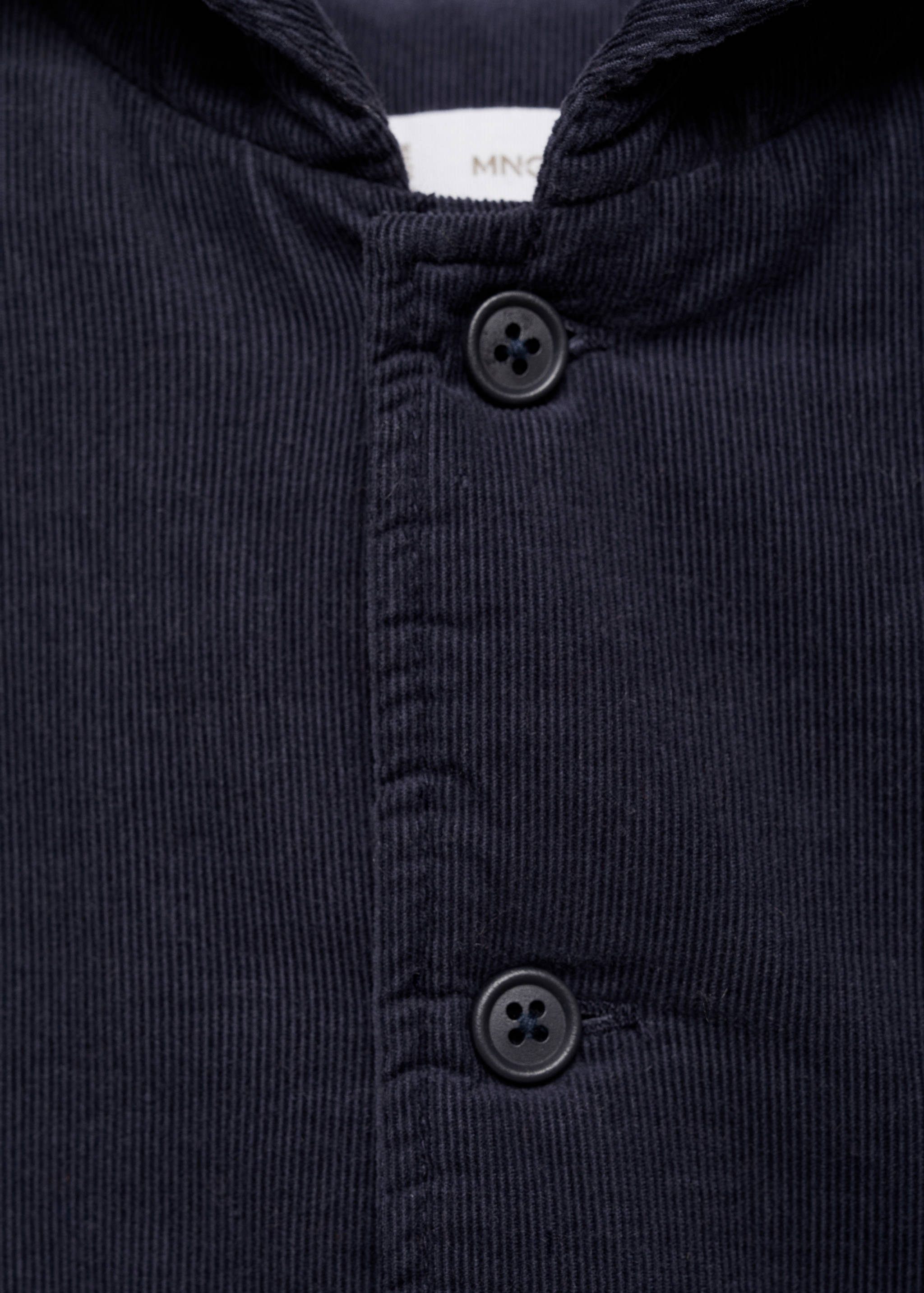 Manteau velours côtelé capuche - Détail de l'article 0