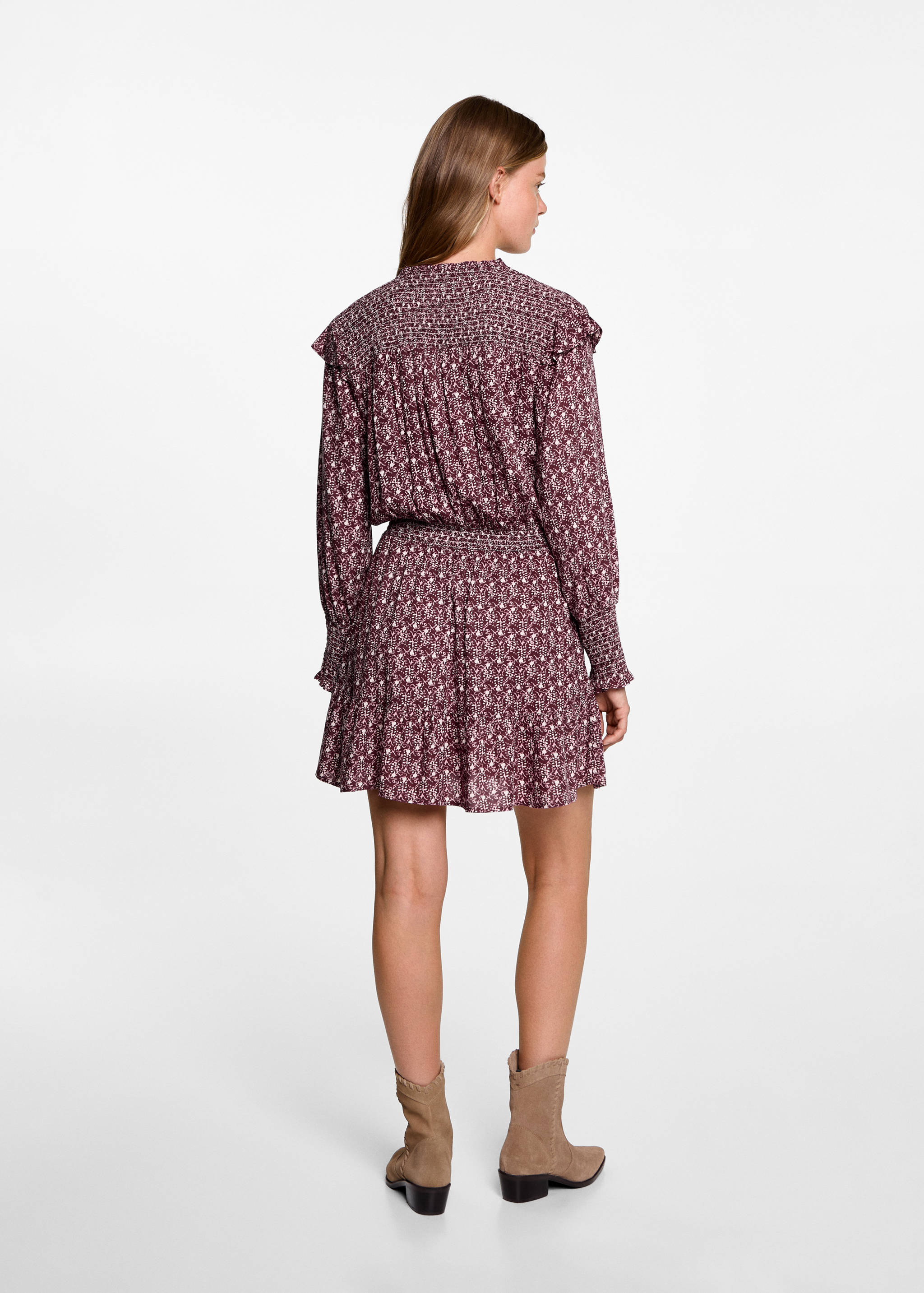 Robe fleurie froncée - Verso de l’article