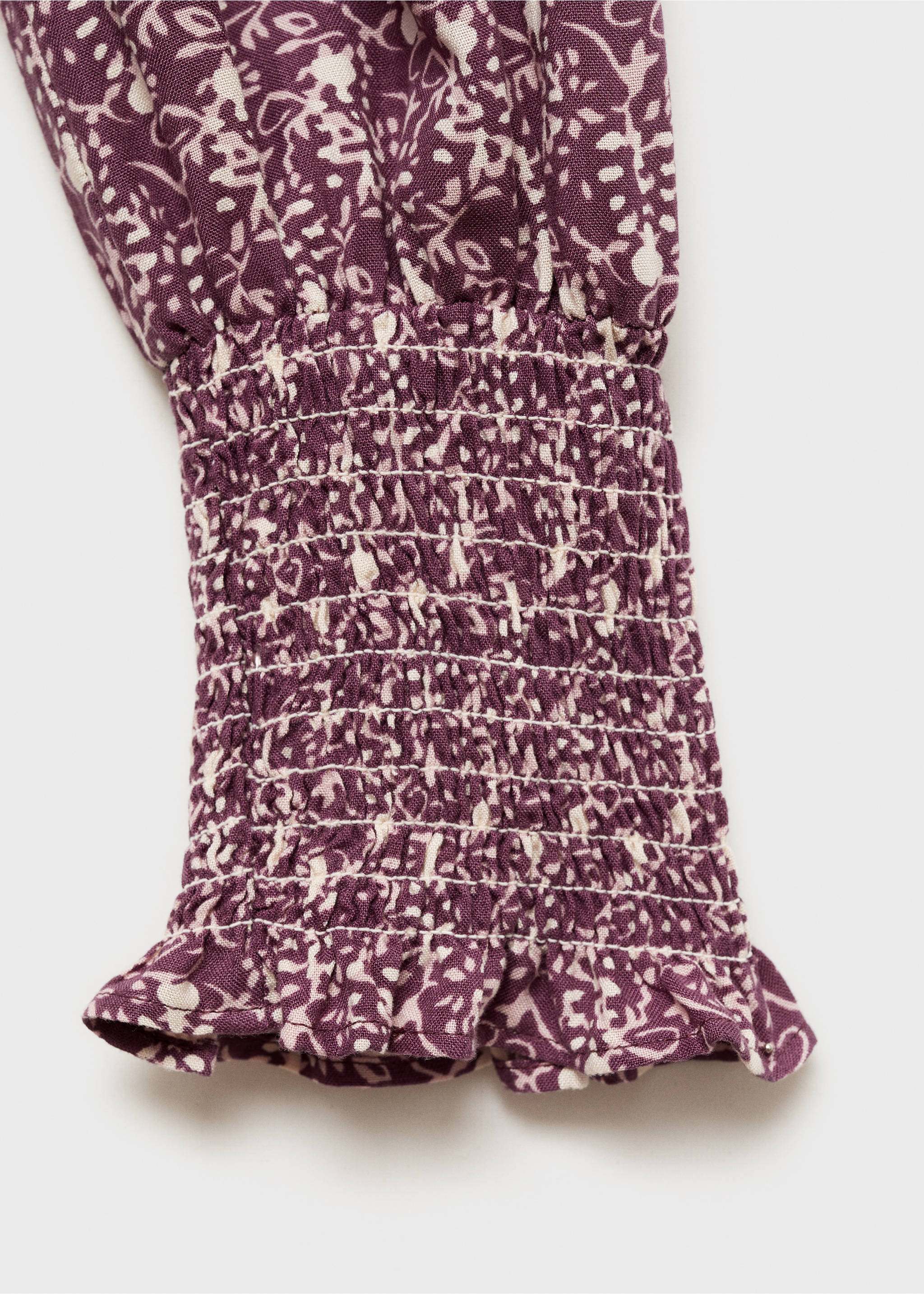 Vestido floral fruncido - Detalle del artículo 8, Rosa. Ref: 77076740-00.