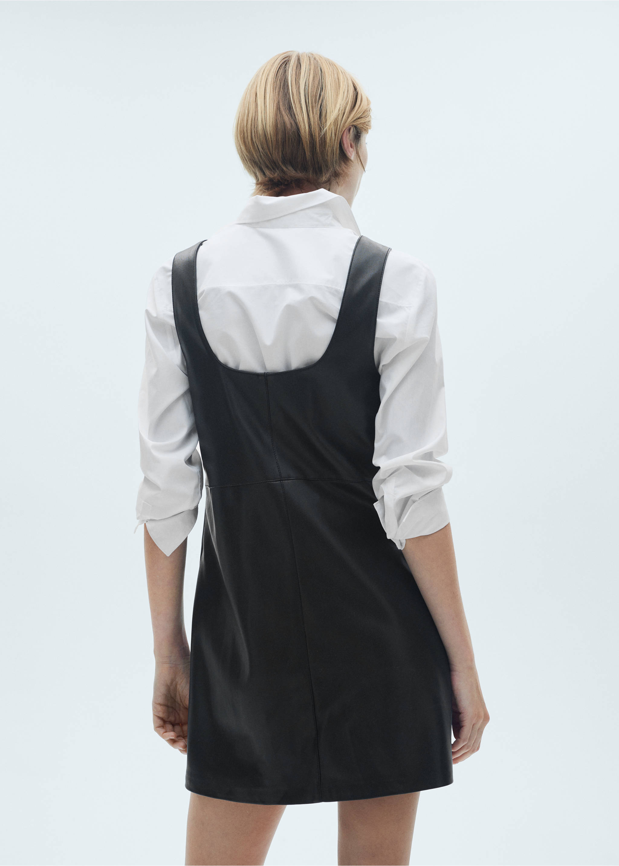 Pichi com efeito de pele - Verso do artigo, Preto. Ref: 77076745-00.