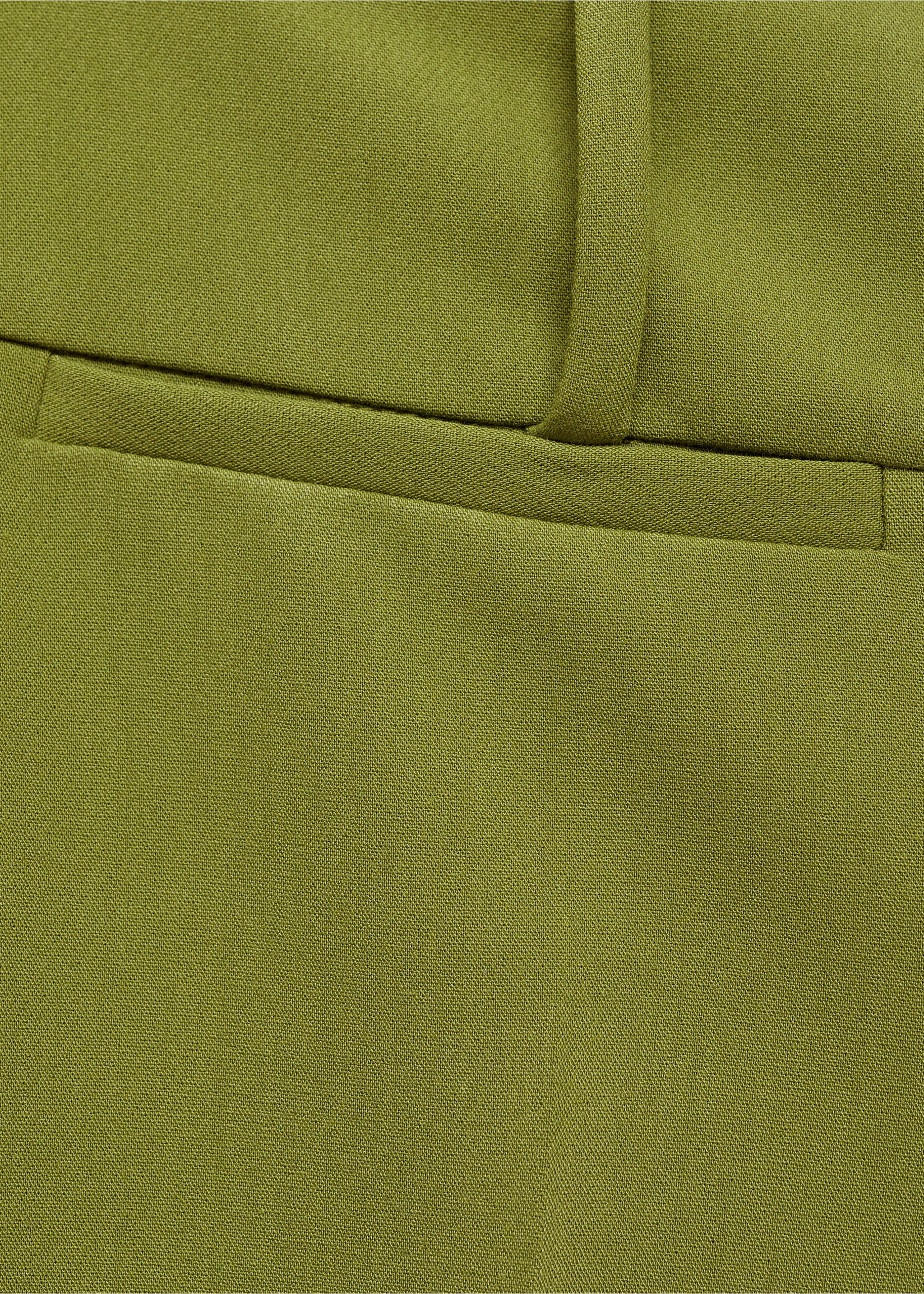 Pantaloni evazați cu talie joasă - Detaliu al articolului 0, Verde. Ref: 77076755-00.