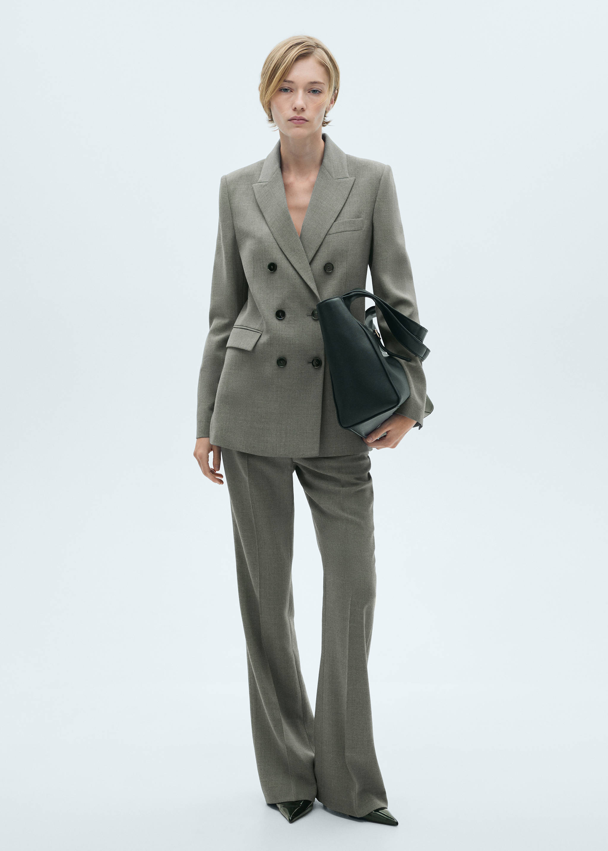 Double-breasted suit blazer - General plane