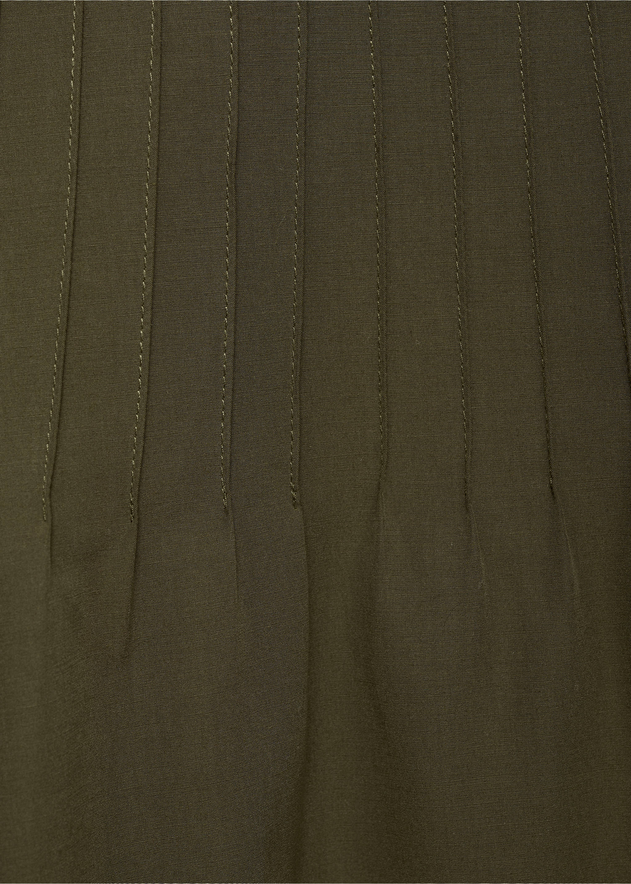 Ausgestellter Rock mit Abnäherdetail - Detail des Artikels 8, Khaki. Ref: 77076764-00.