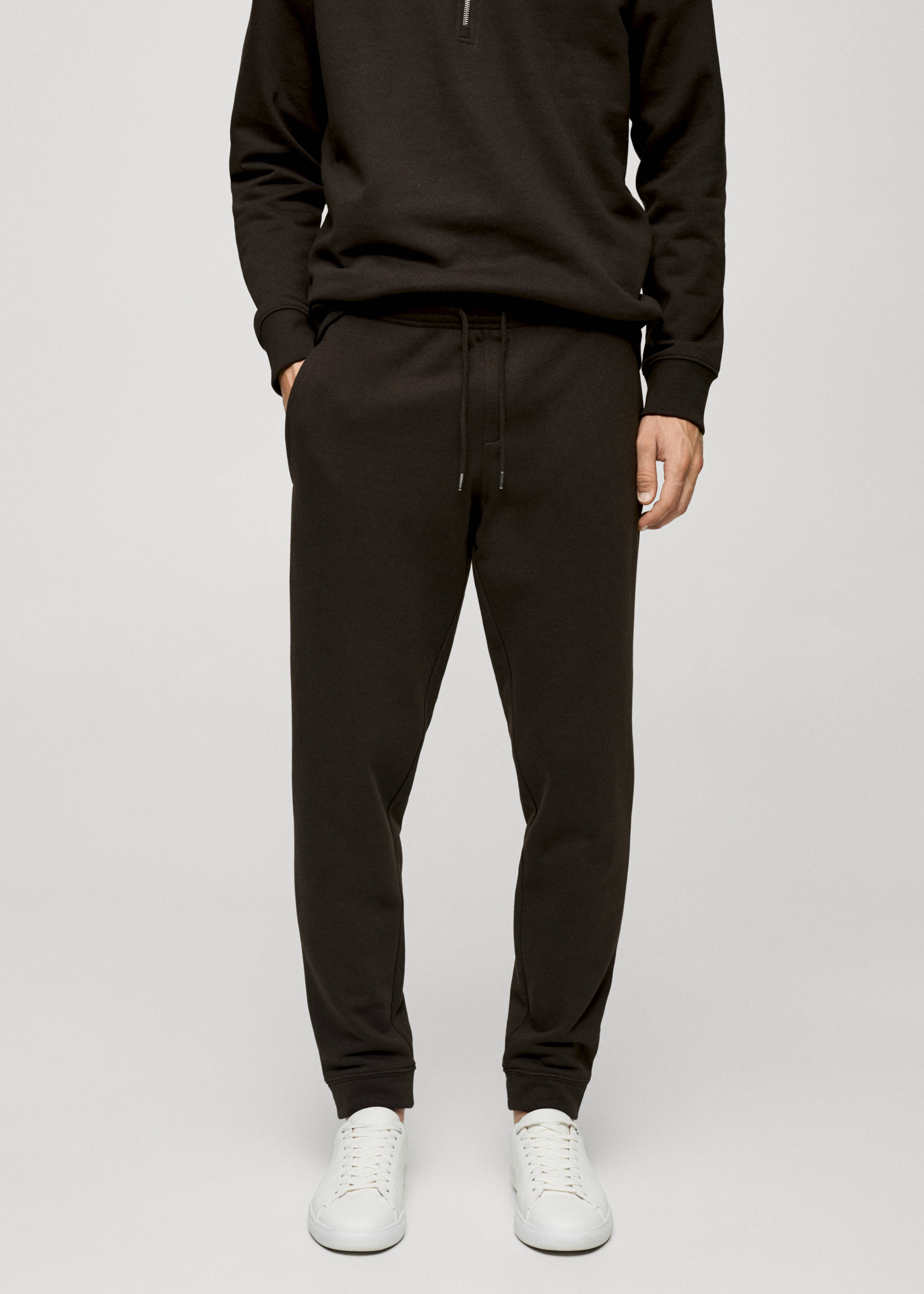 Παντελόνι jogger βαμβάκι κορδόνι - Μεσαίο πλάνο