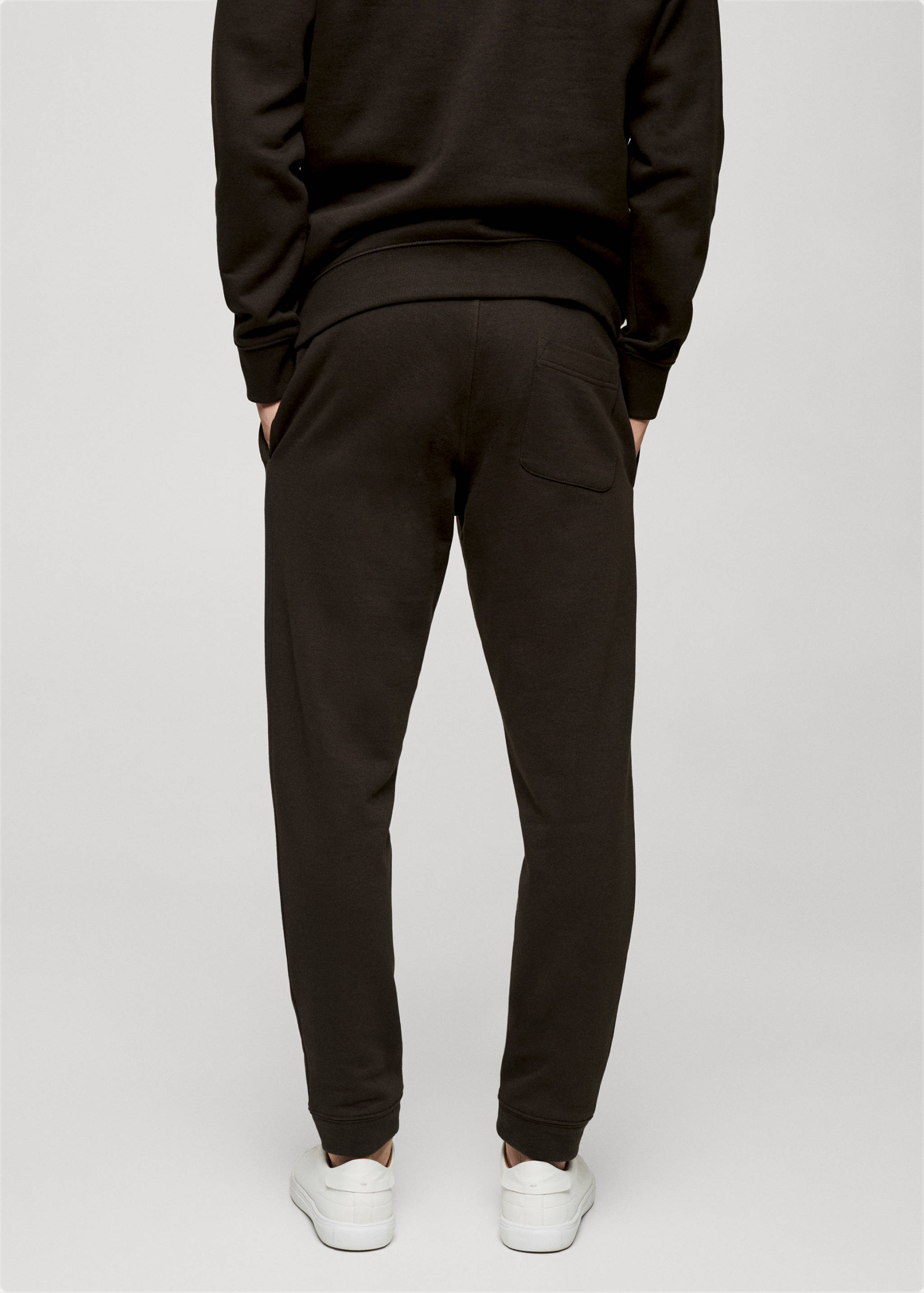 Παντελόνι jogger βαμβάκι κορδόνι - Πίσω όψη προϊόντος