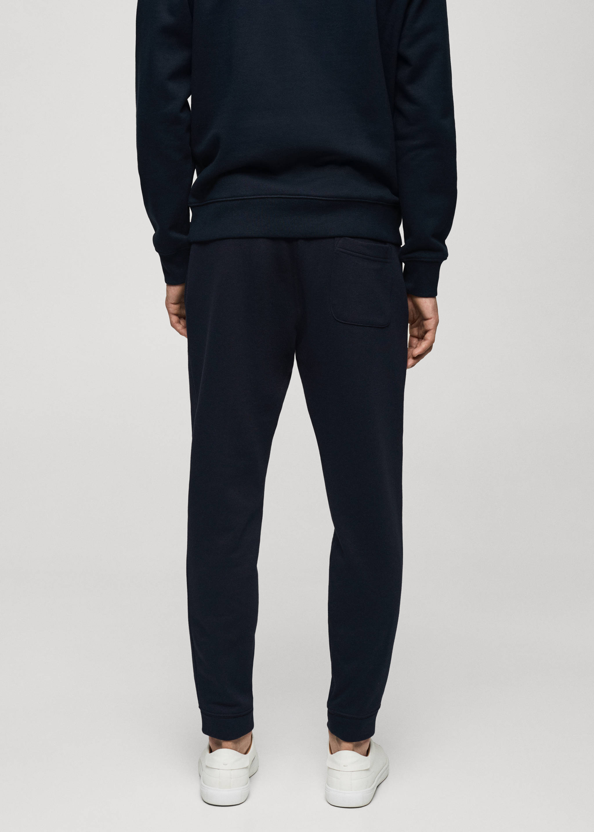 Παντελόνι jogger βαμβάκι κορδόνι - Πίσω όψη προϊόντος