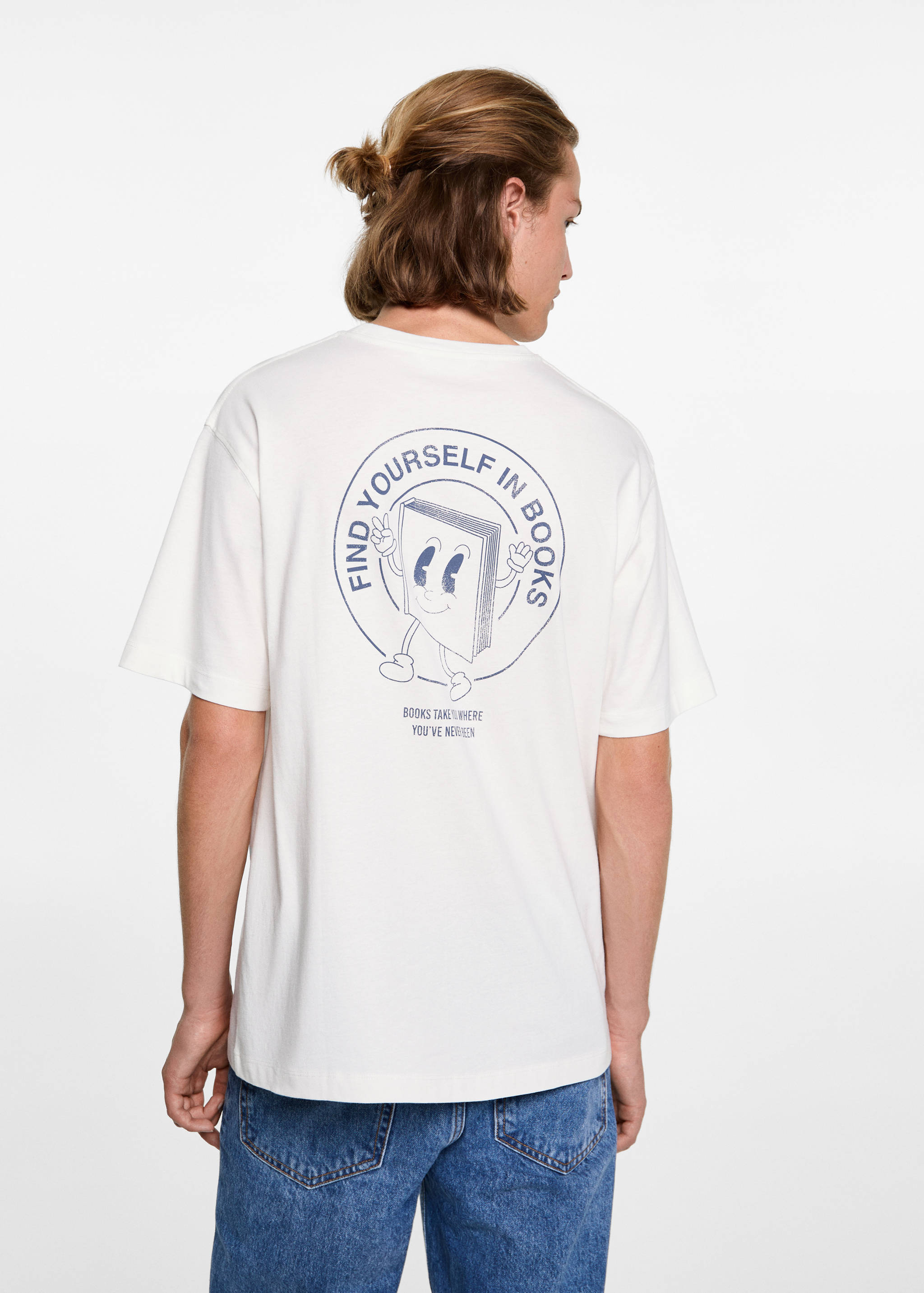 Camiseta oversize estampada - Reverso del artículo