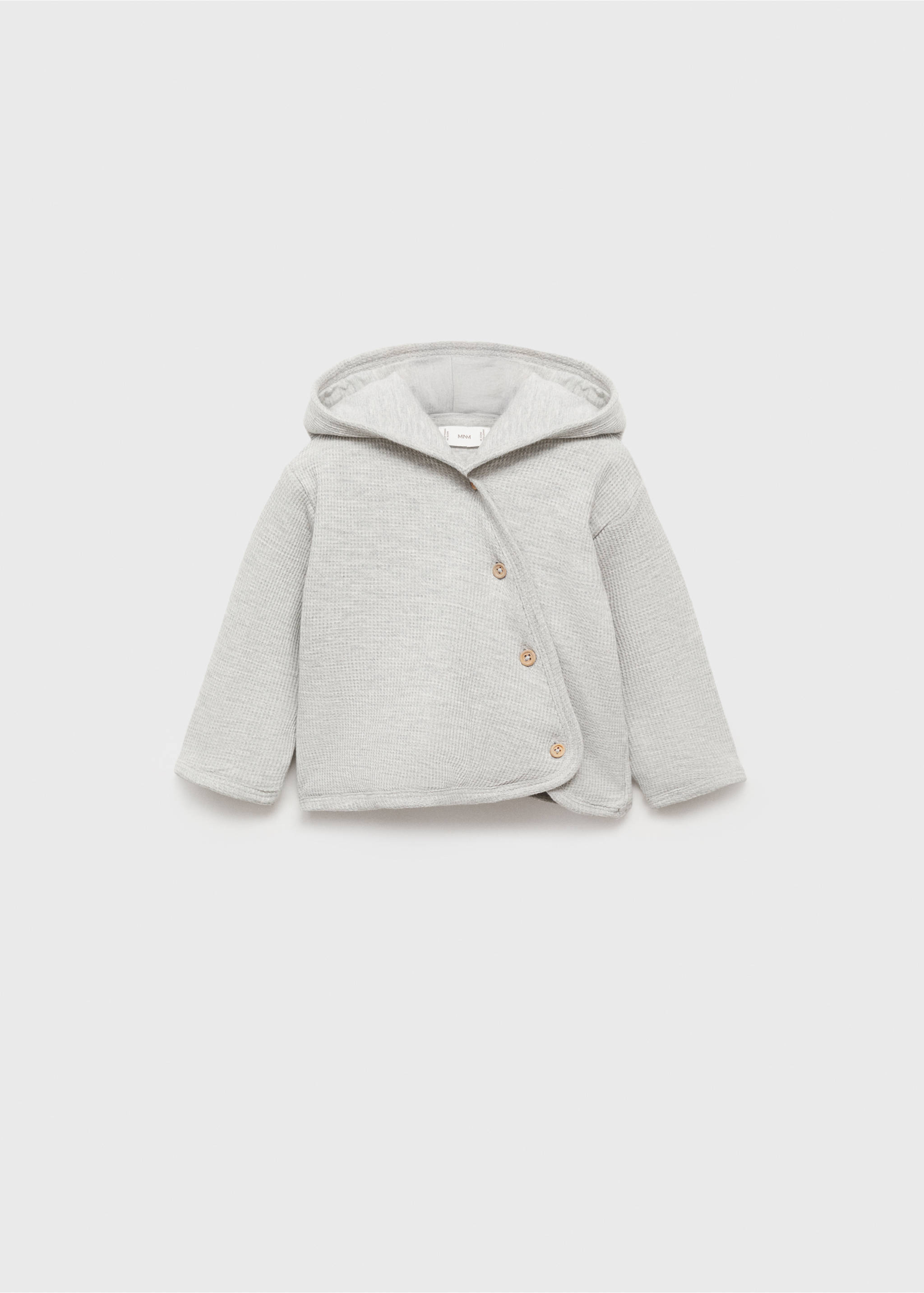 Sweatshirt with crossed closure - Article without model, Medium Heather Grey. Ref: 77077128-00.