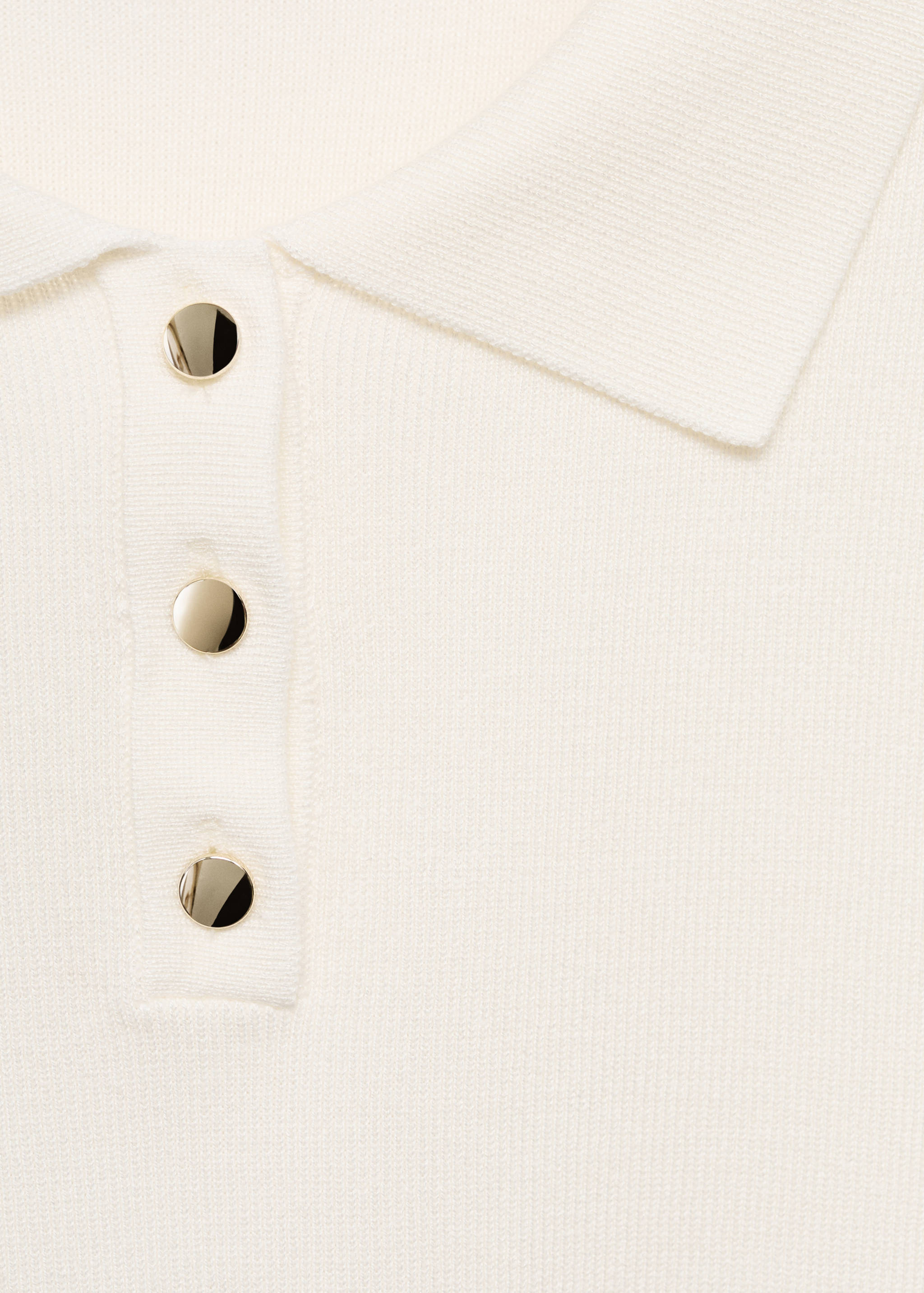 Cropped knitted polo shirt - Details of the article 8