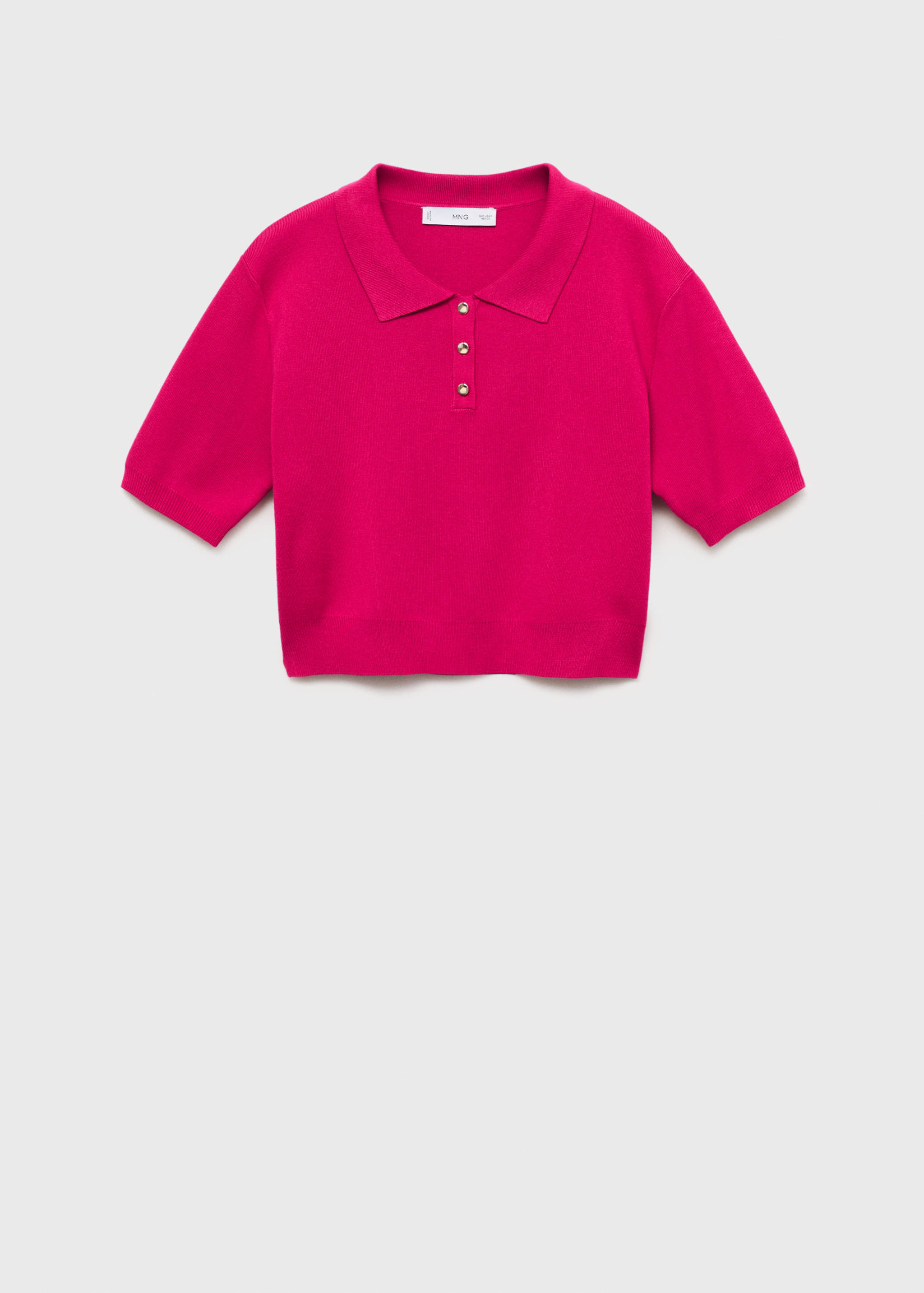 Strick-Poloshirt in Cropped-Länge - Artikel ohne Model