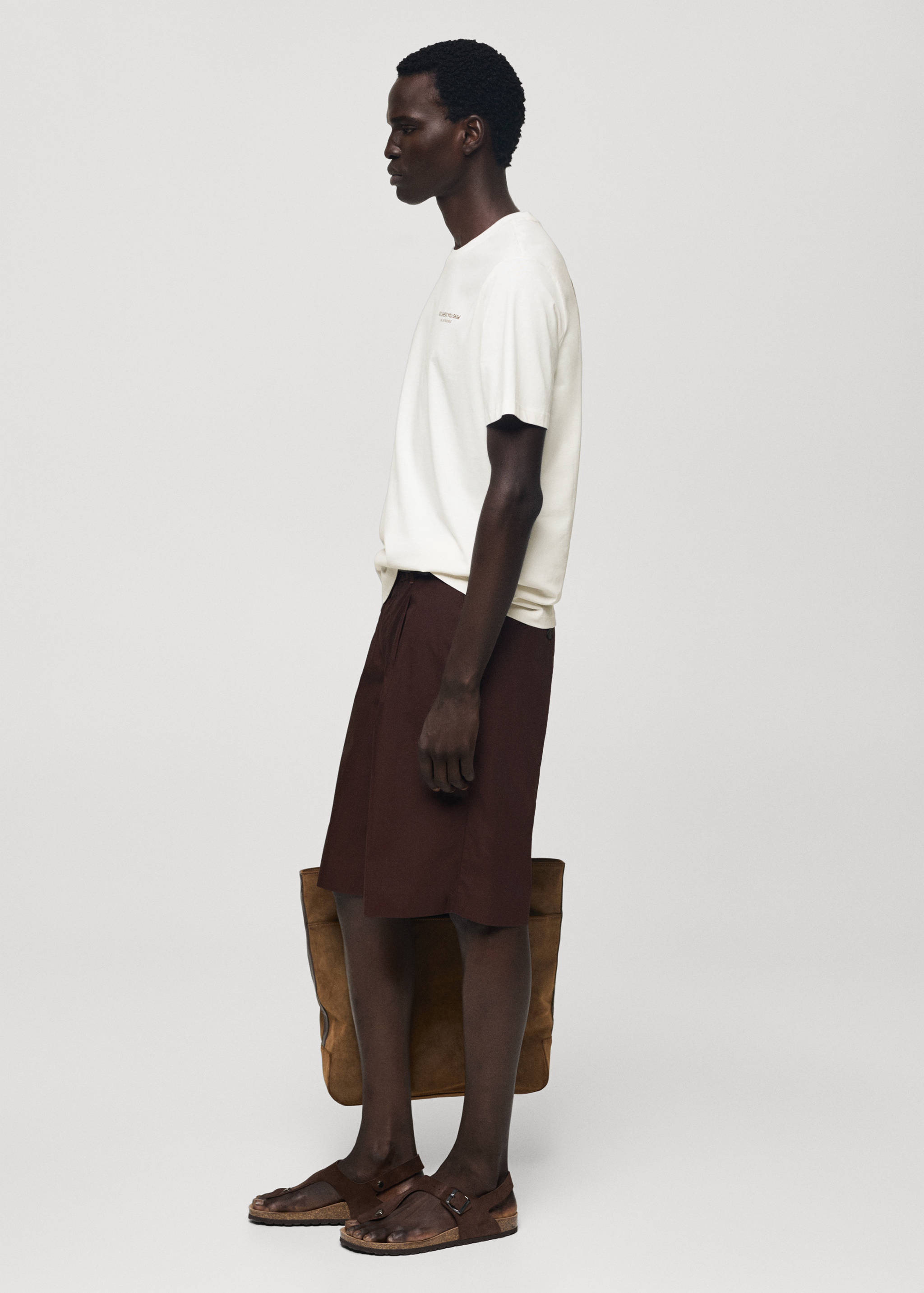 Bedrukt slim-fit T-shirt 100% katoen - Detail van het artikel 2