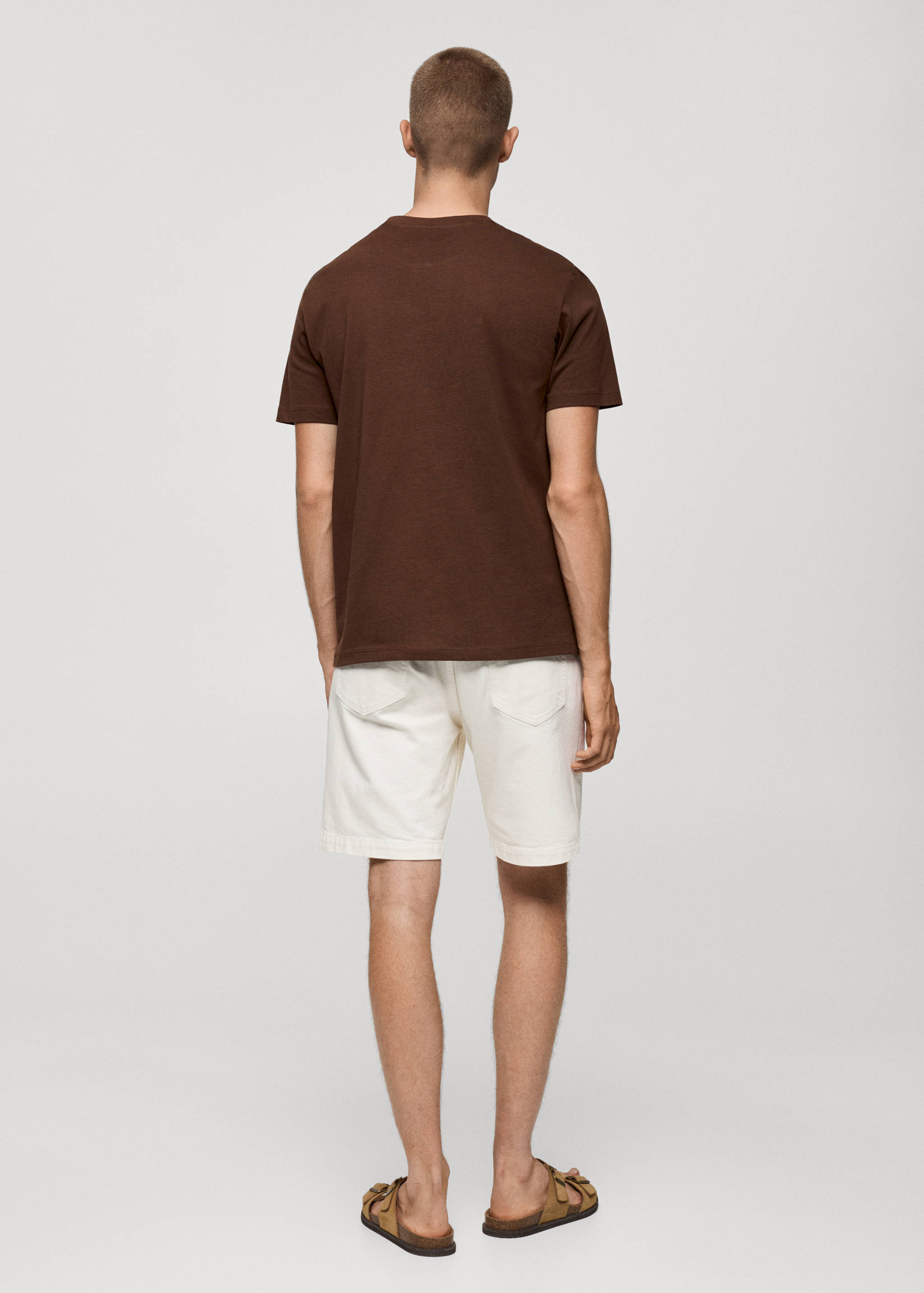 T-shirt 100 % coton imprimé poitrine - Verso de l’article