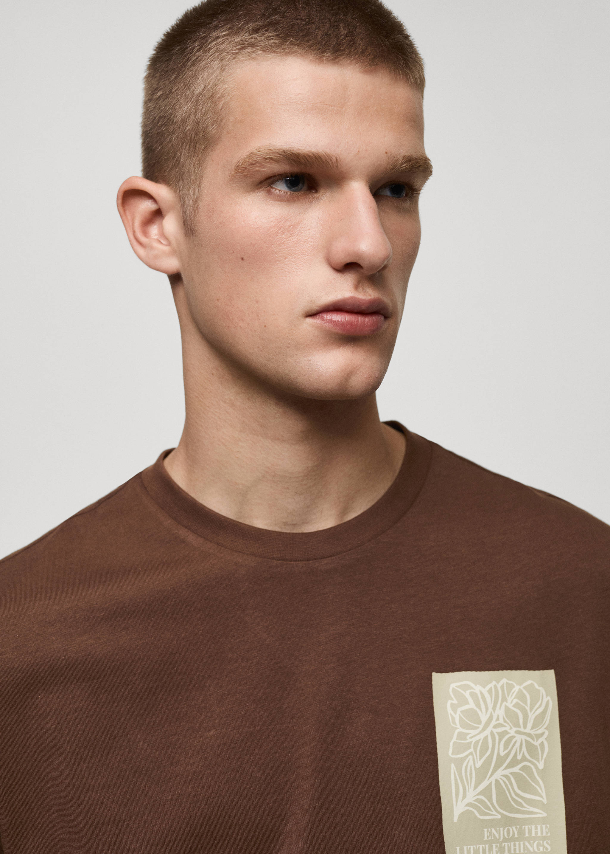 T-shirt 100 % coton imprimé poitrine - Détail de l'article 1