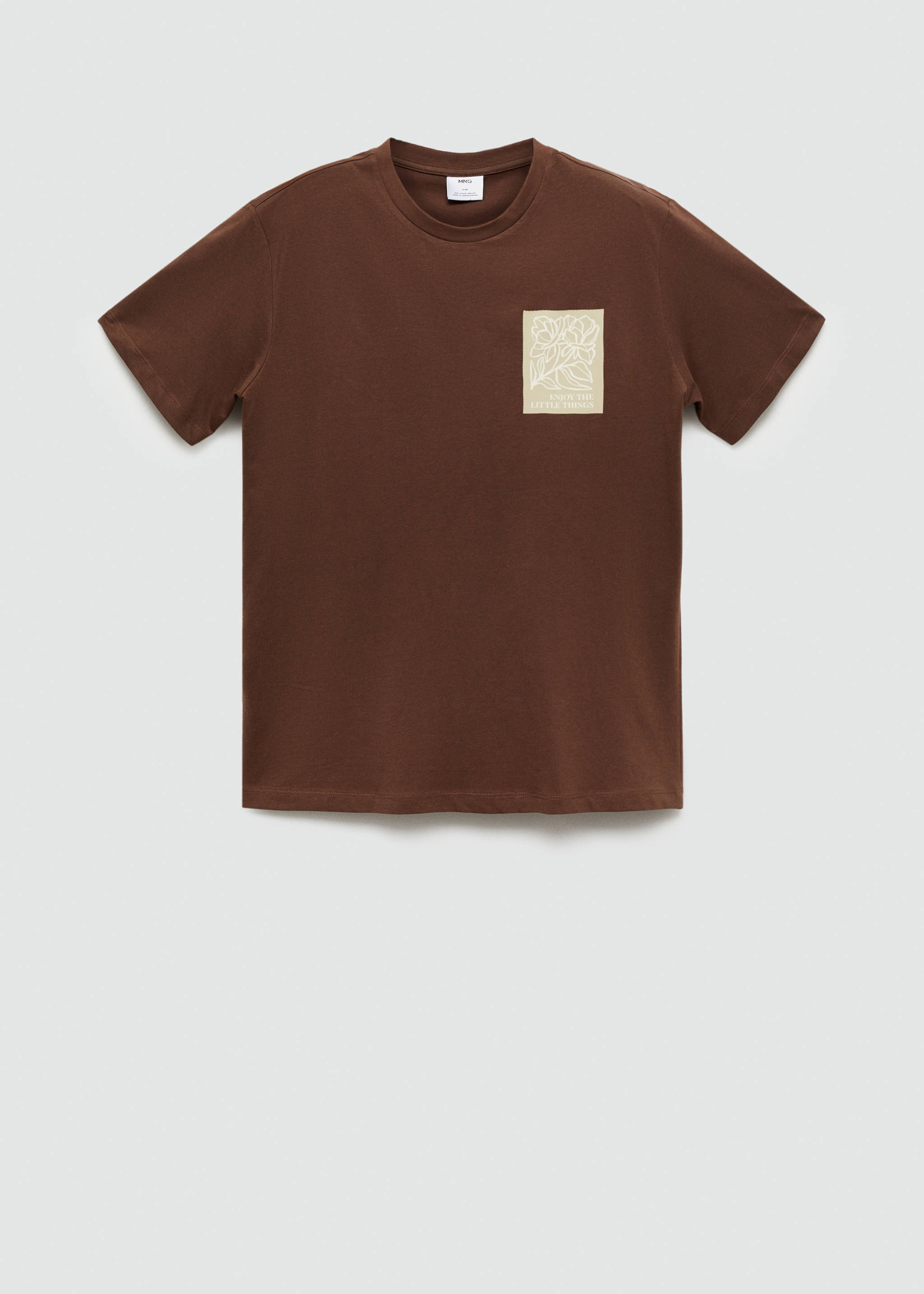 T-shirt 100 % coton imprimé poitrine - Article sans modèle