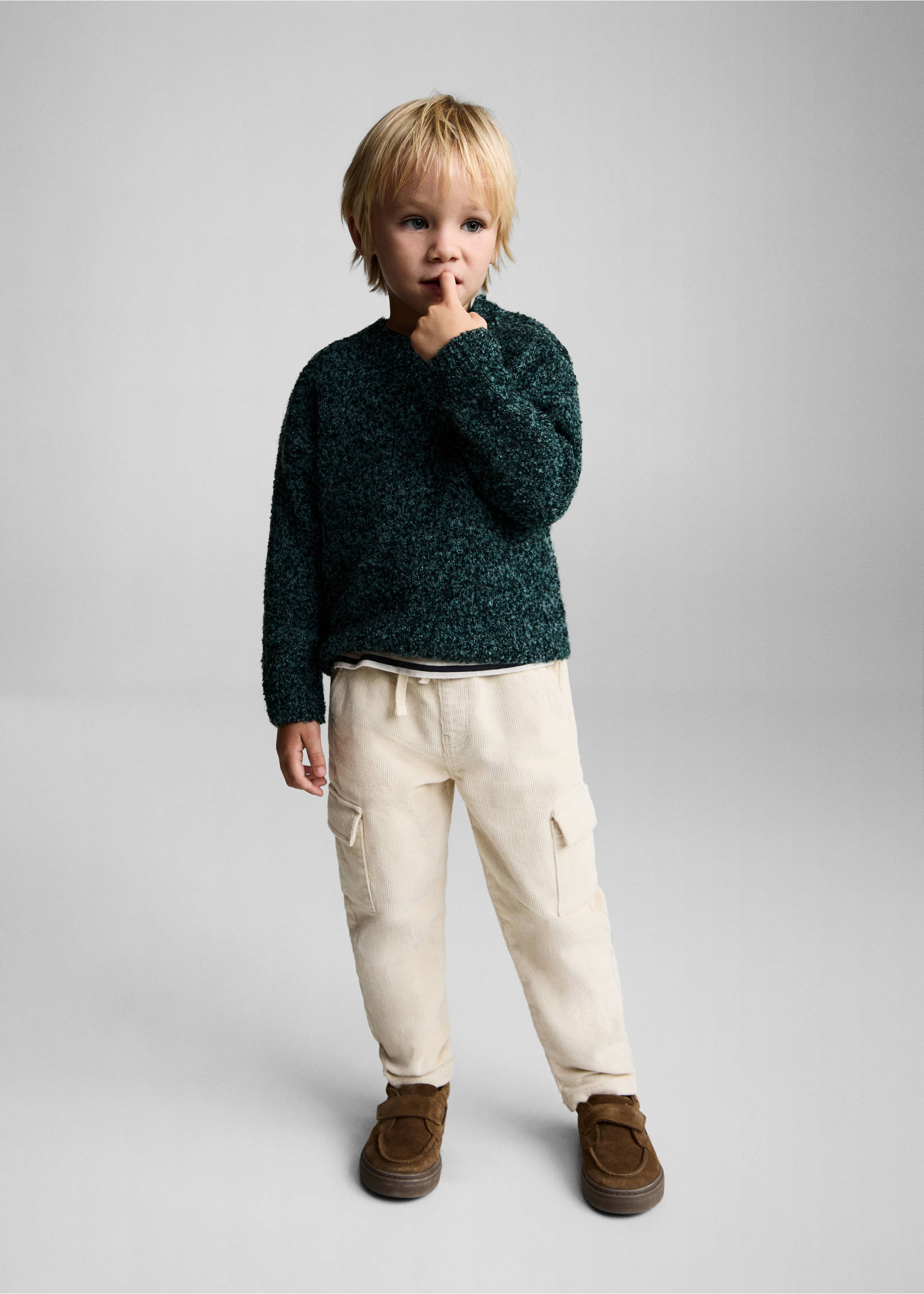Chunky-knit sweater - General plane, Dark Green. Ref: 77077659-00.
