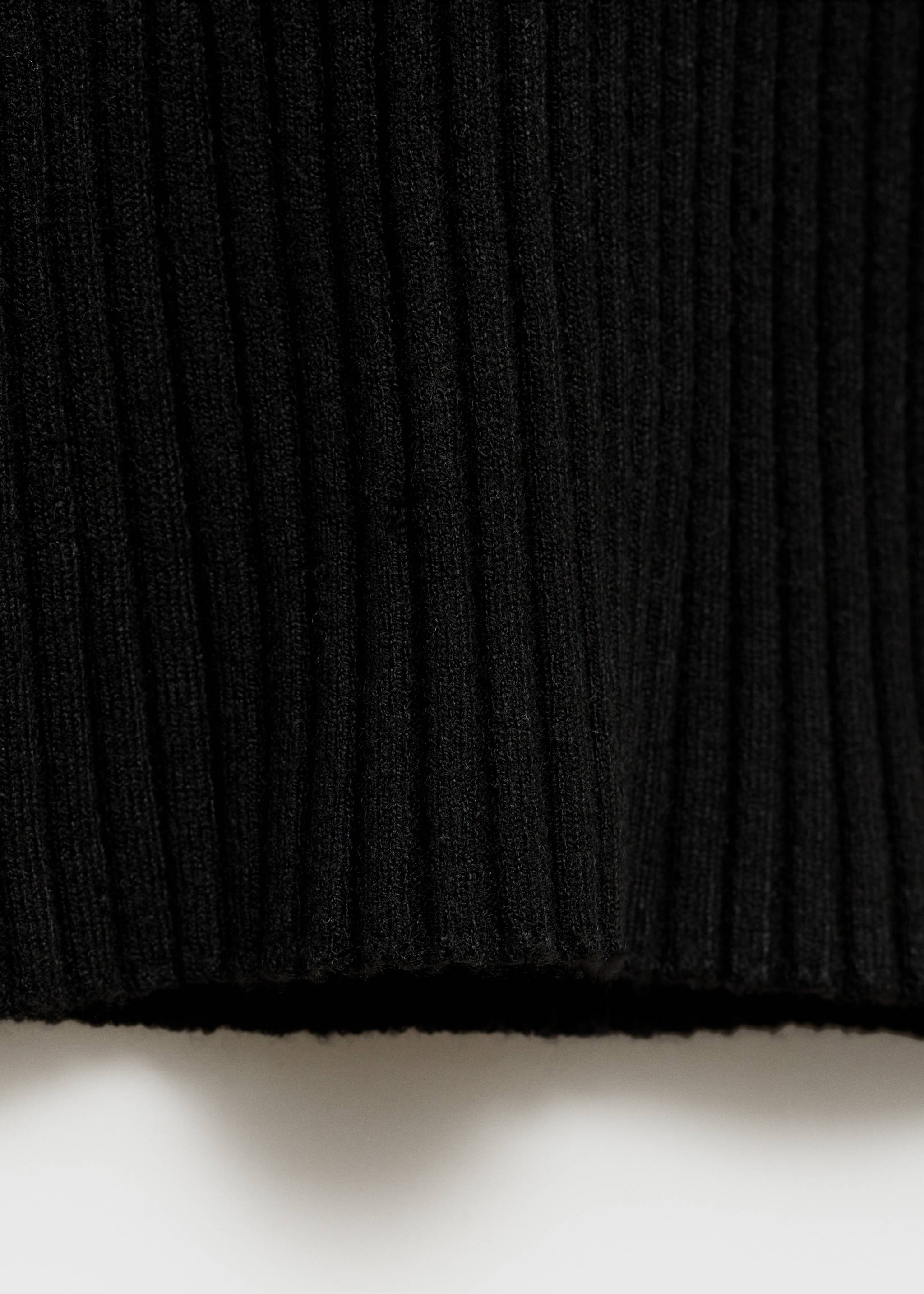 Ribbed short dress - Details of the article 0, Black. Ref: 77077664-00.