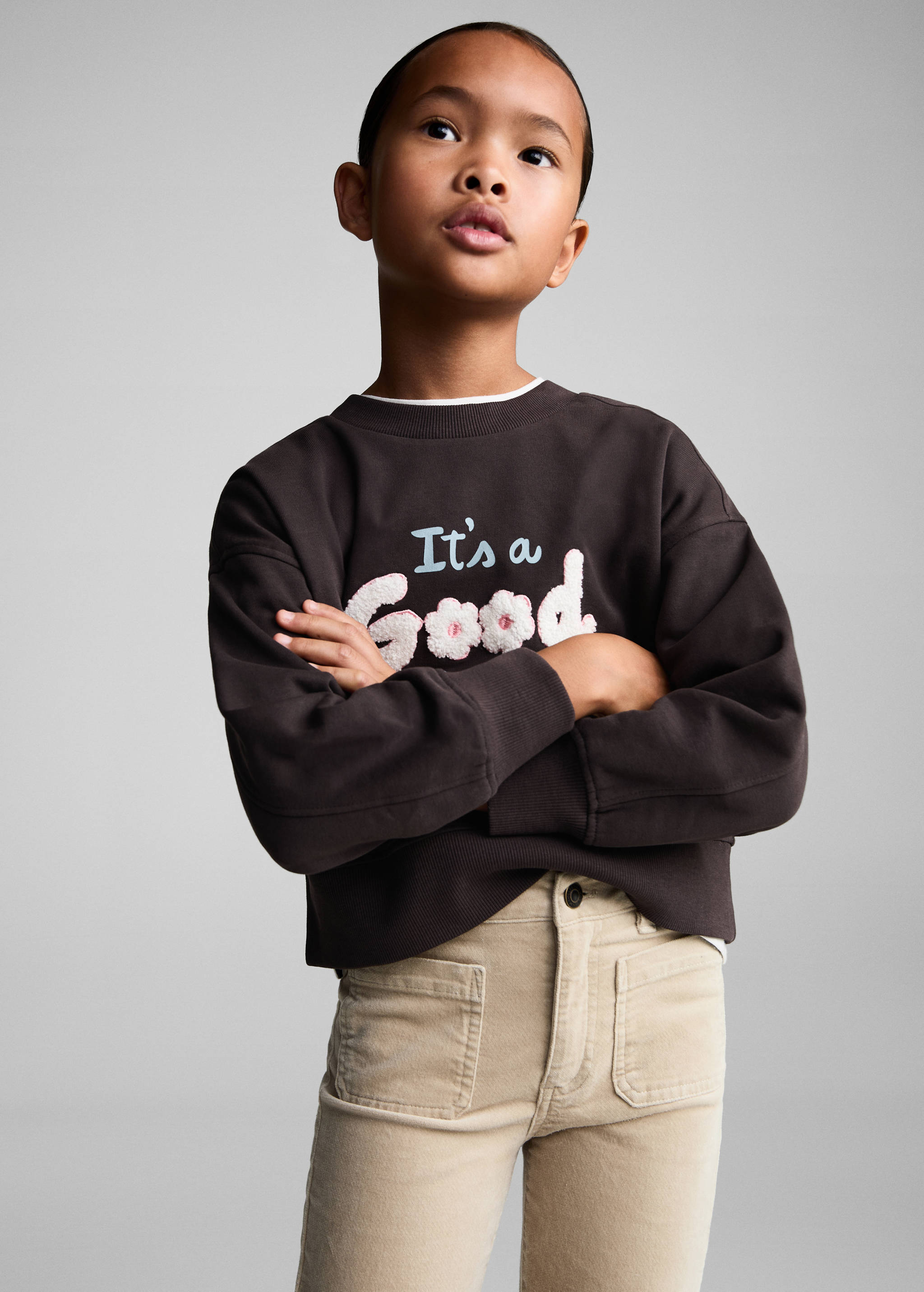 Παντελόνι velvet flare - Μεσαίο πλάνο