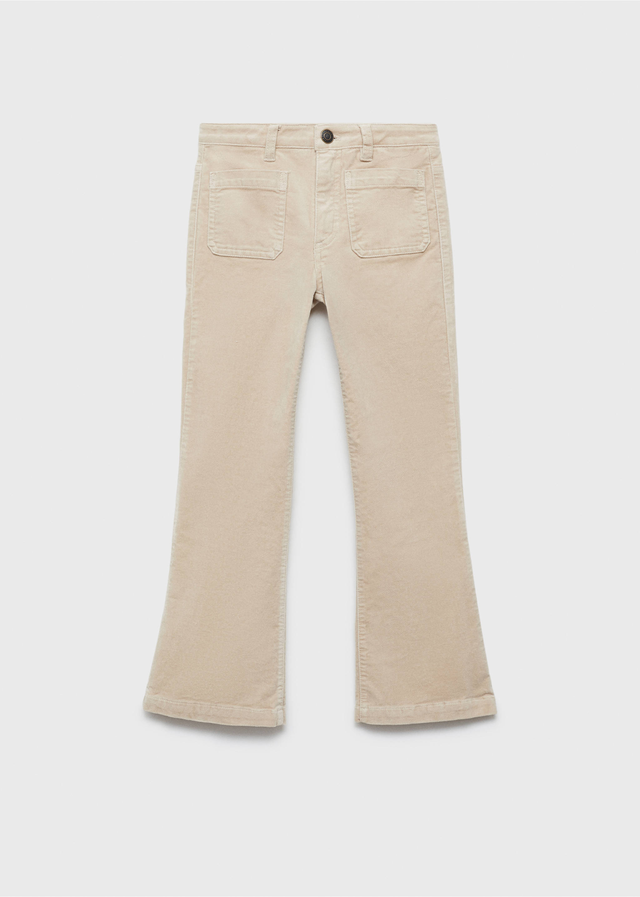 Παντελόνι velvet flare - Προϊόν χωρίς μοντέλο, Μπεζ . Ref: 77077665-00.