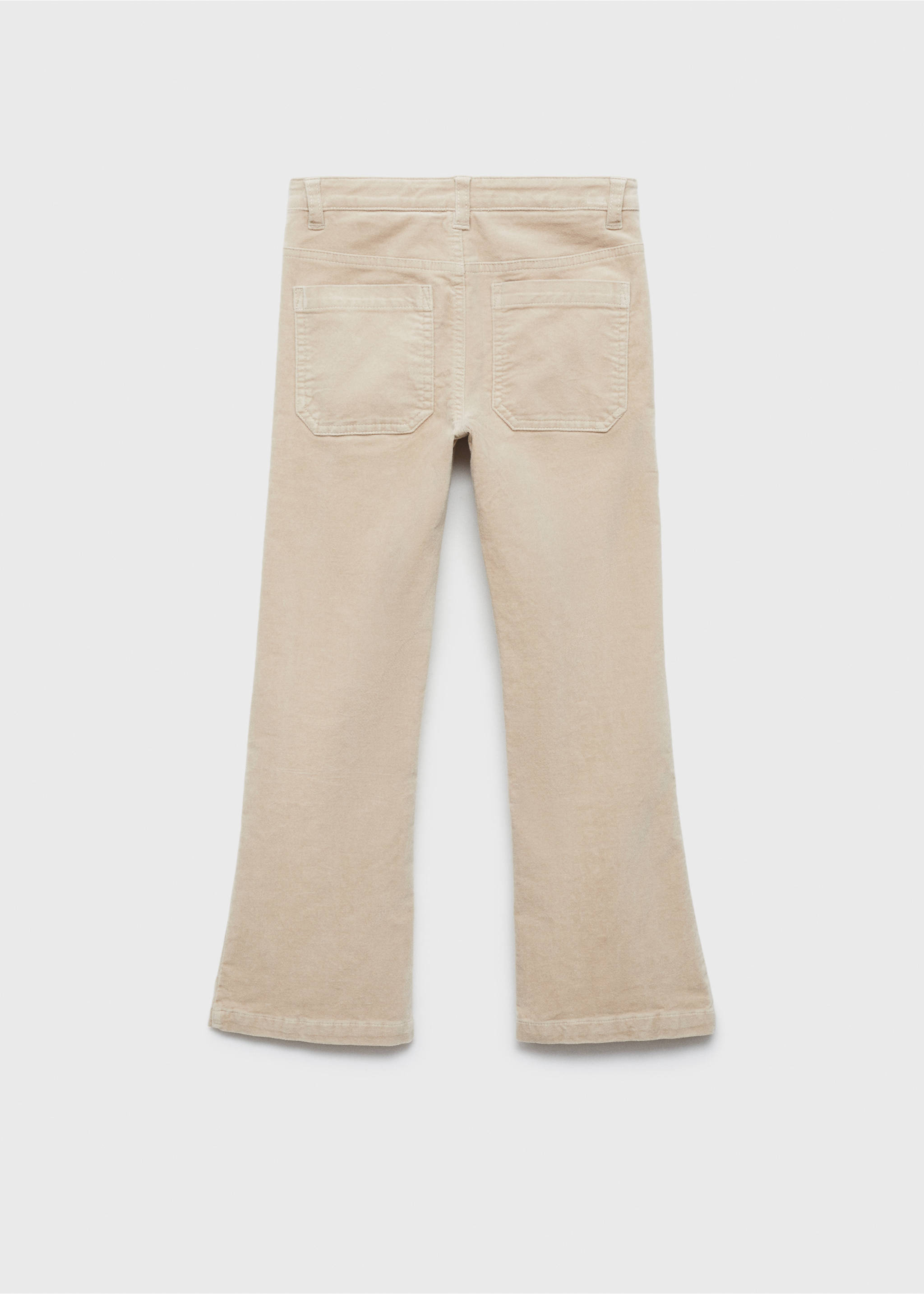 Παντελόνι velvet flare - Πίσω όψη προϊόντος, Μπεζ . Ref: 77077665-00.