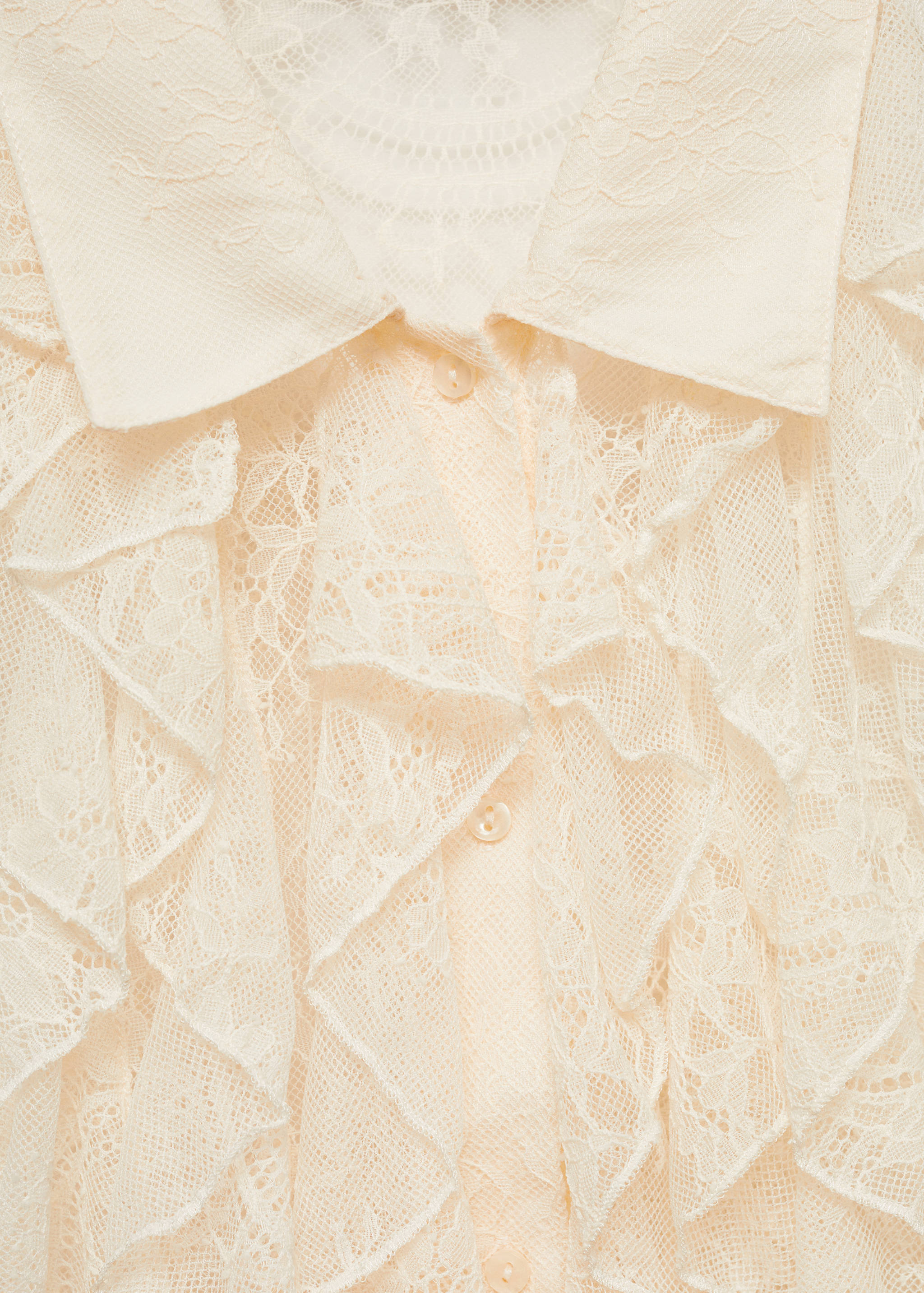 Ruffled guipure shirt - Details of the article 8